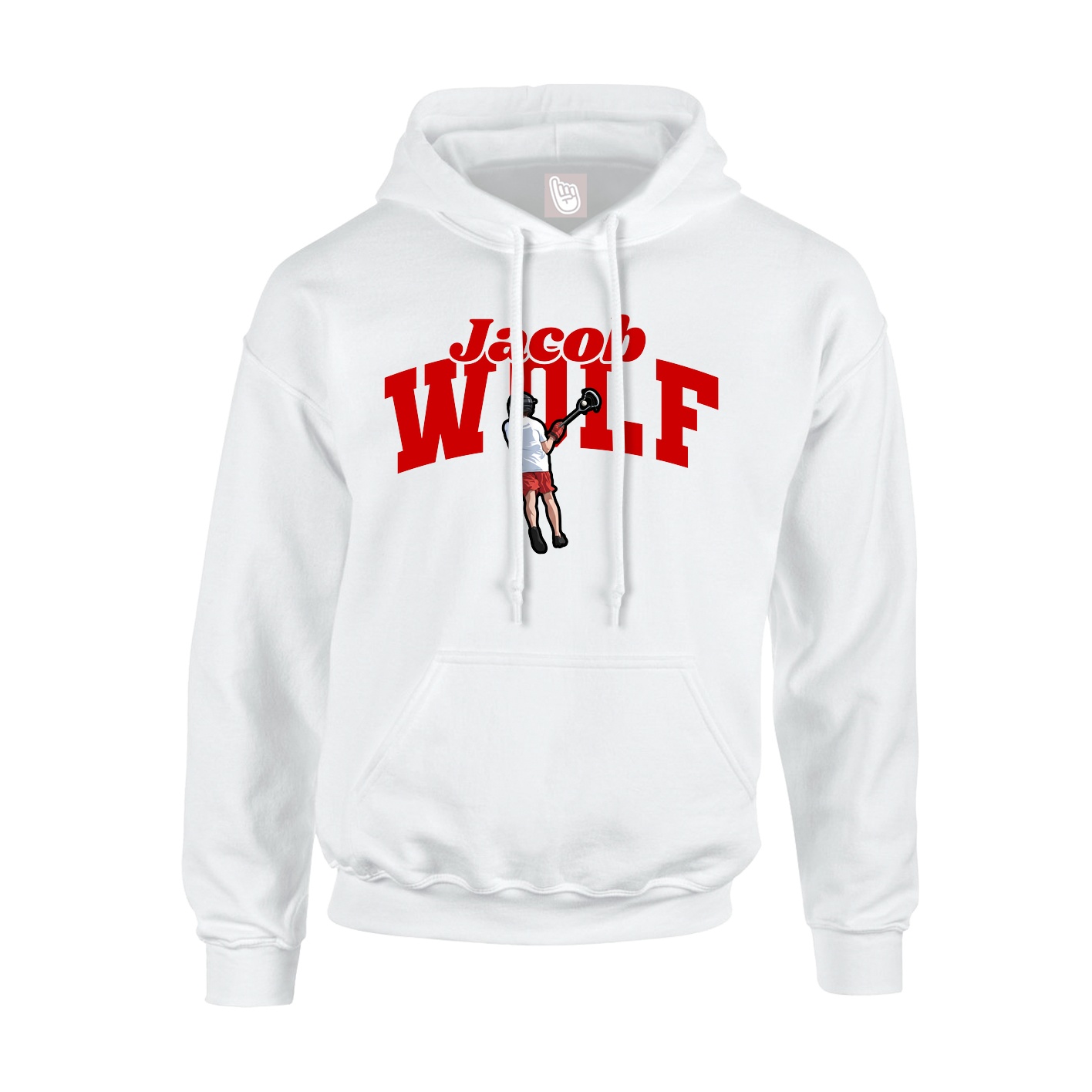 Hoodie — Signature Arch in White