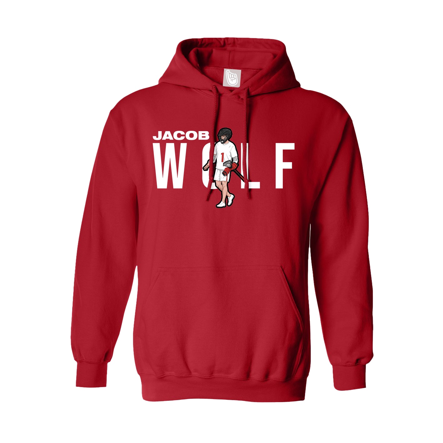 Youth Hoodie — Player Name in Red