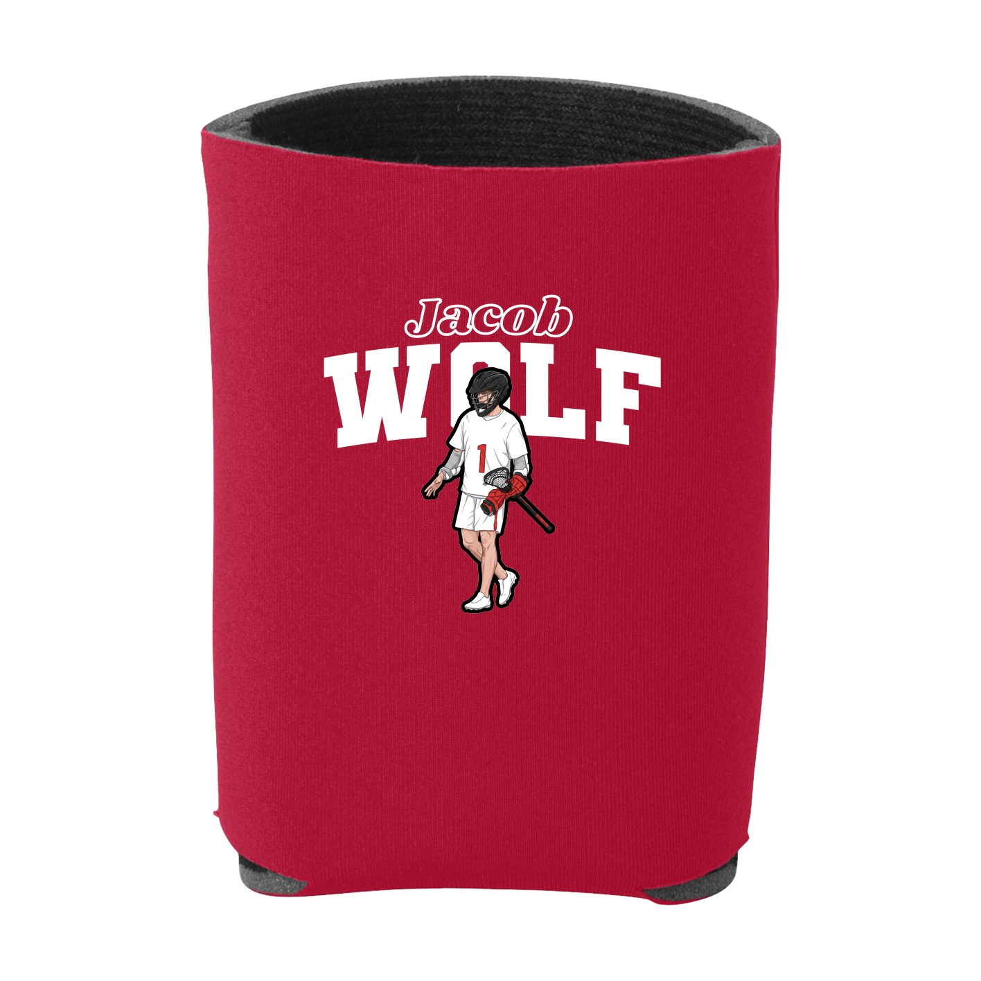 Can Holder — Name Arch in Red