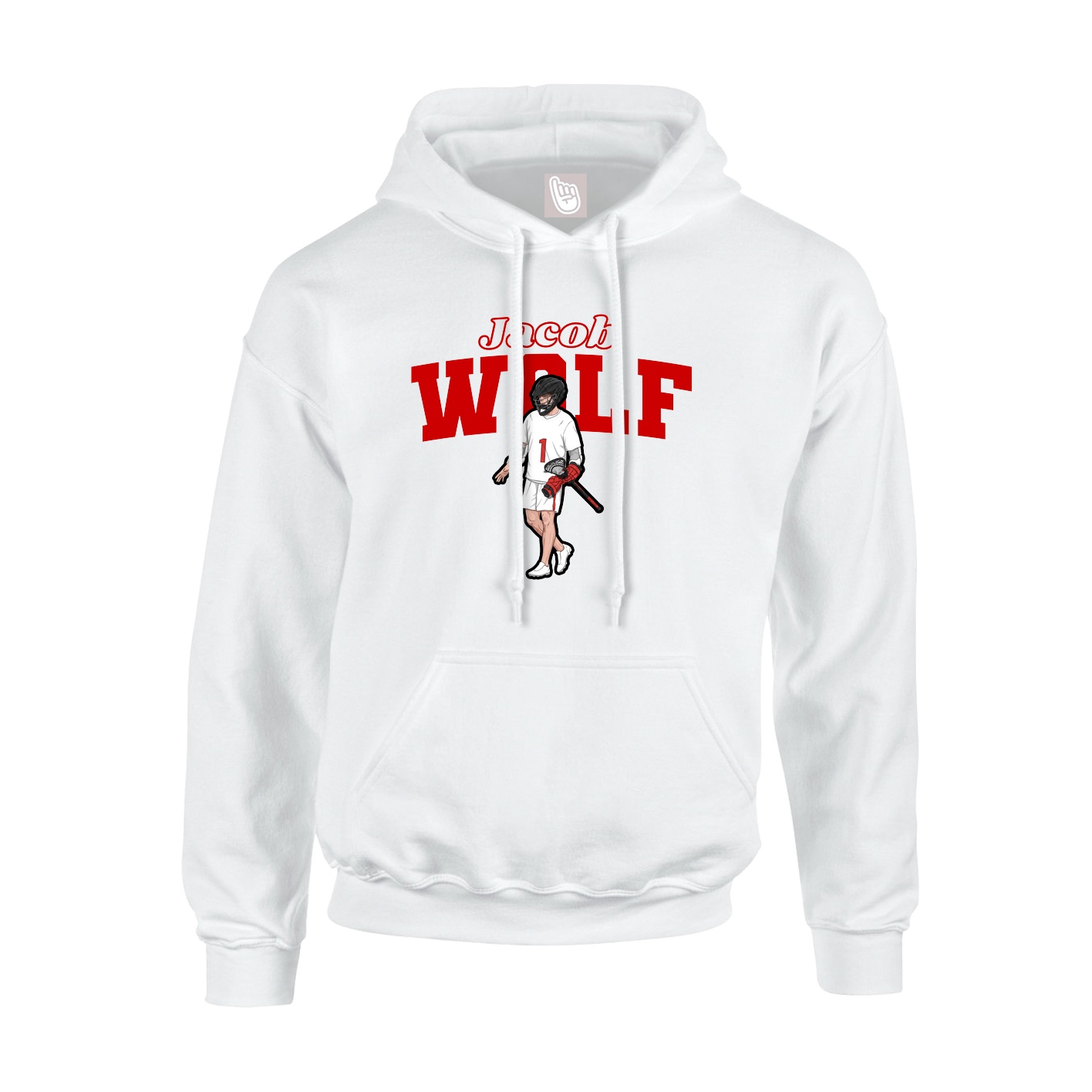 Hoodie — Name Arch in White