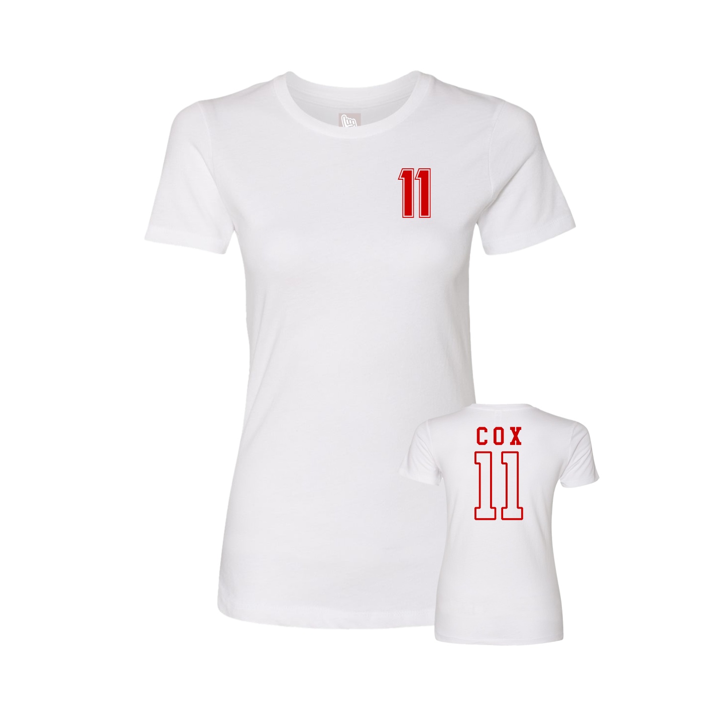 Womens Tee — Chest Back in White