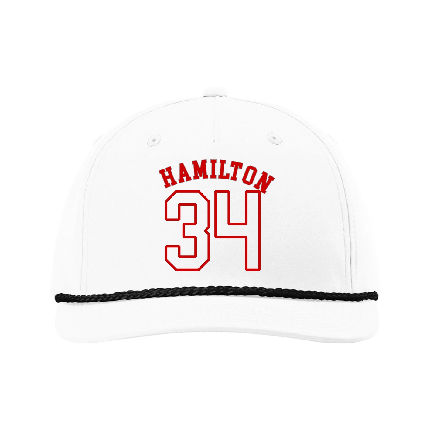Five-Panel Classic Rope Cap — Shirsey Arch in White