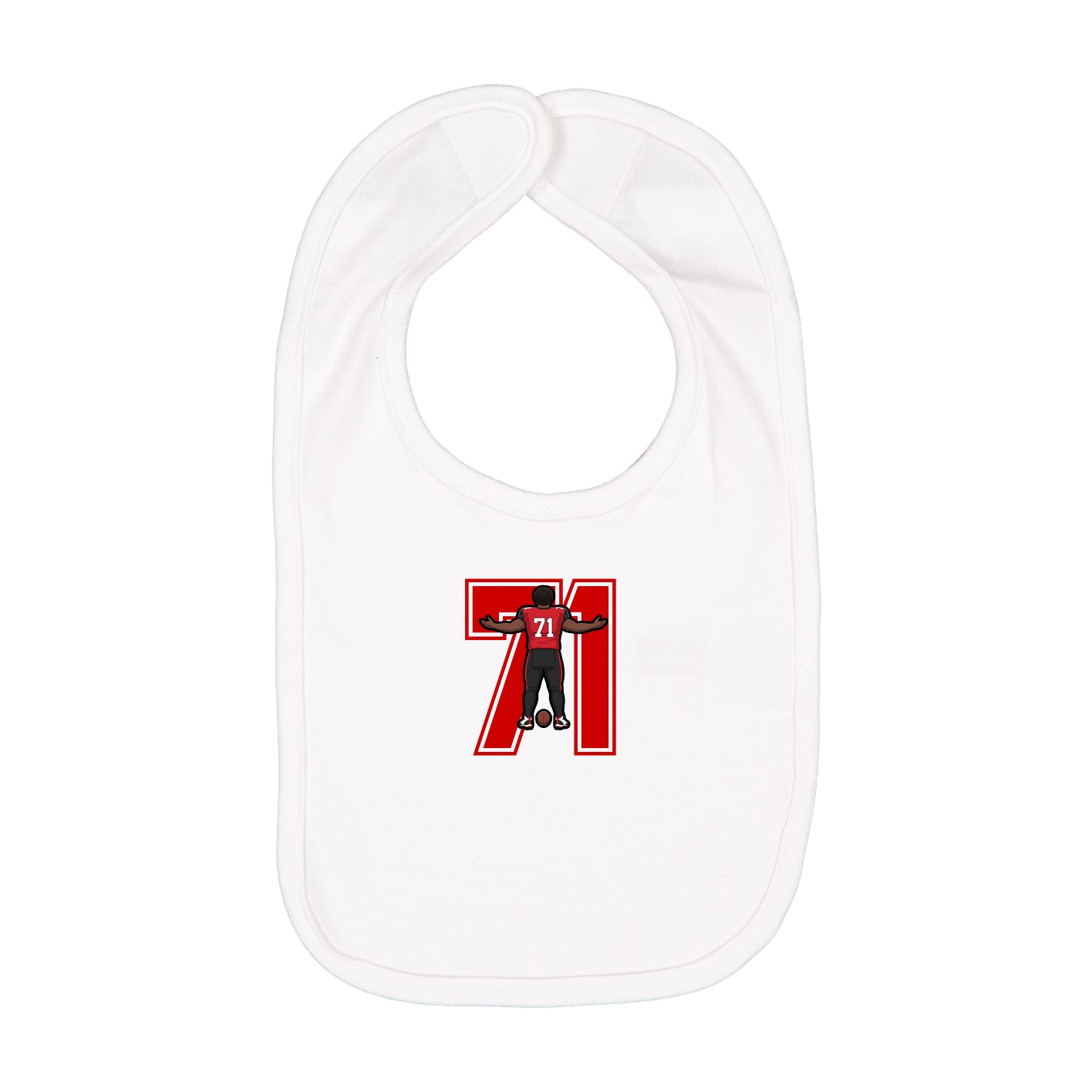 Infant Bib — Number in White