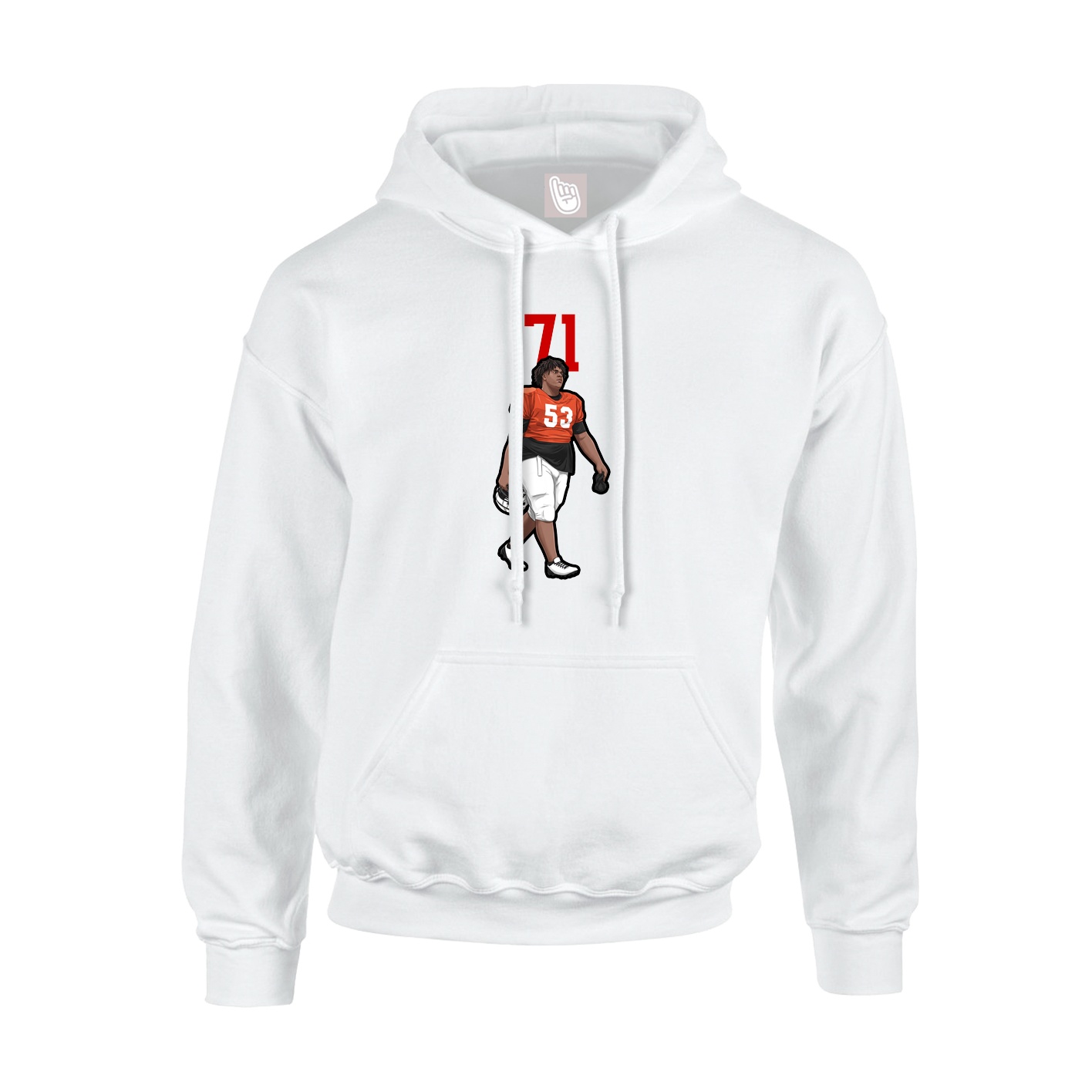 Hoodie — Number Top in White