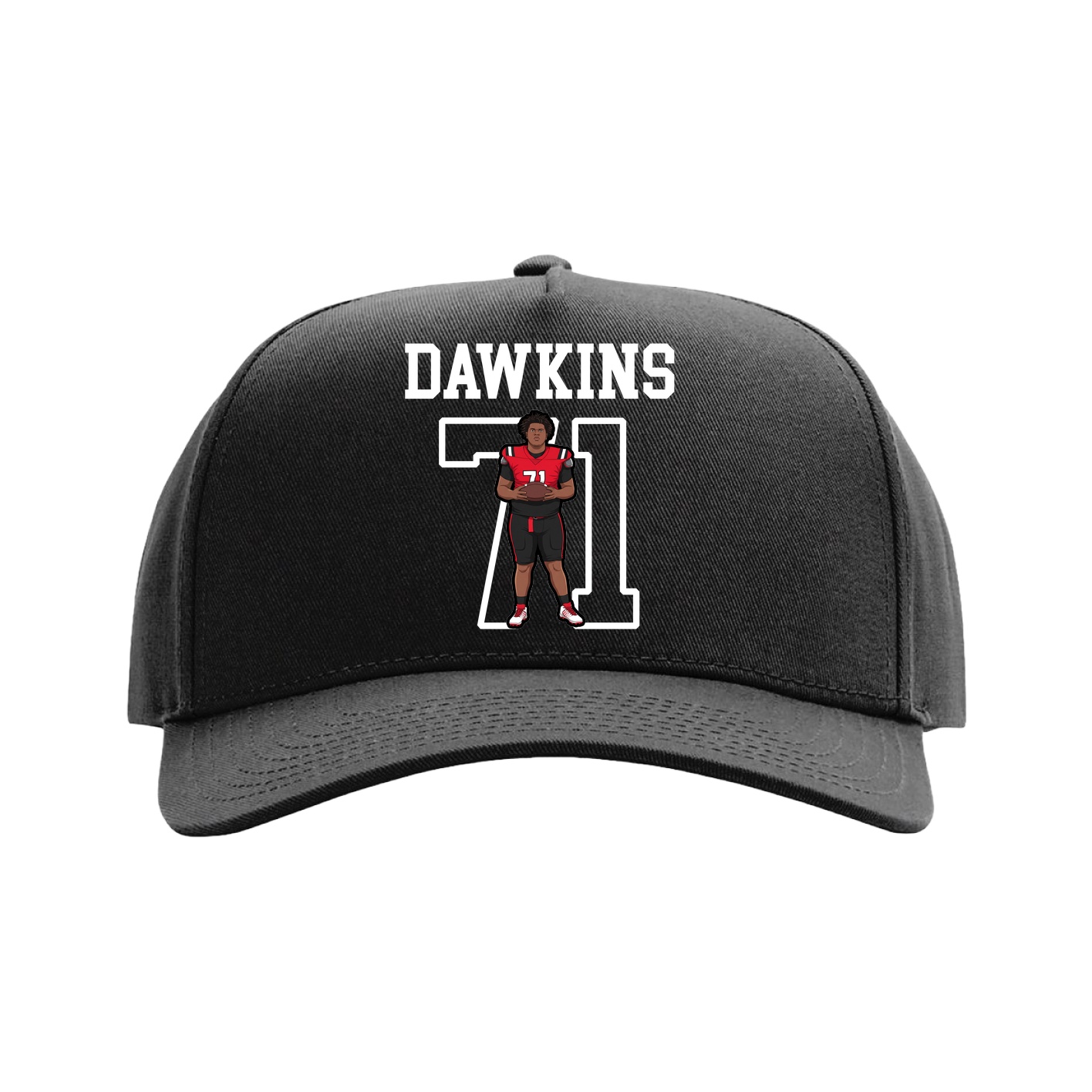 Full Fabric Five-Panel Champ Cap — Shirsey in Black