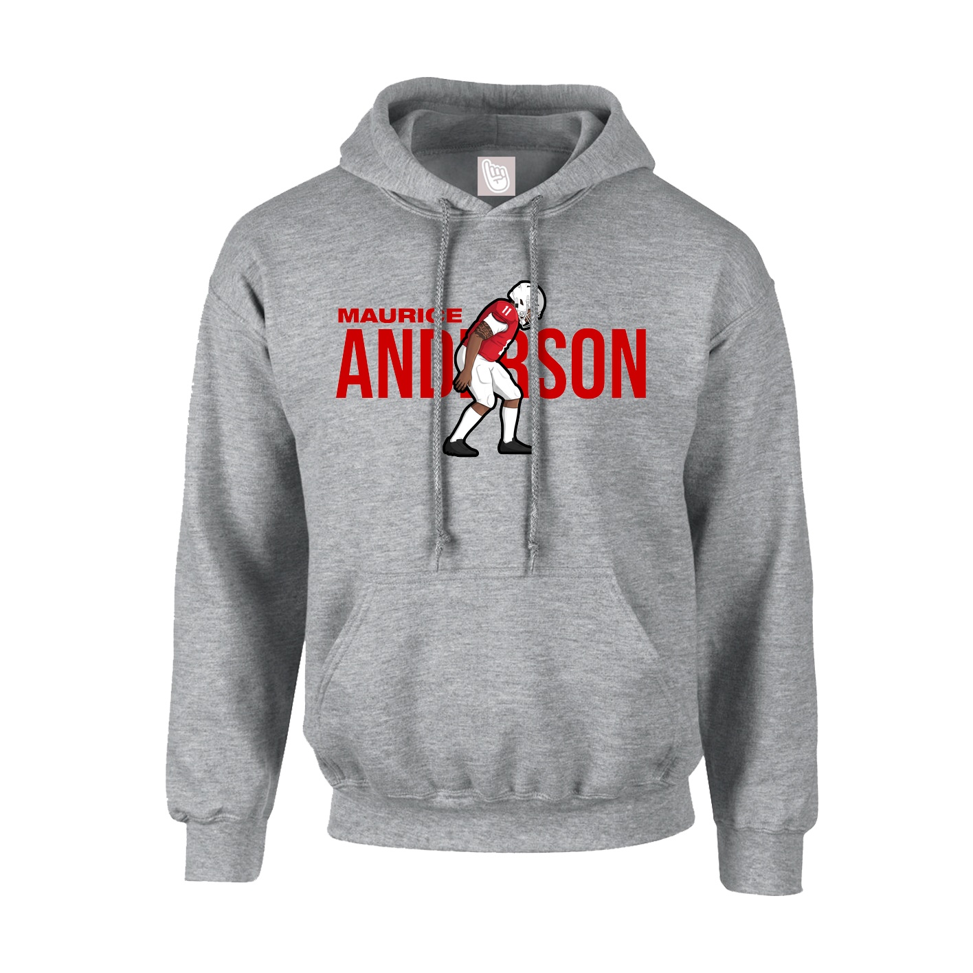 Hoodie — Player Name in Grey