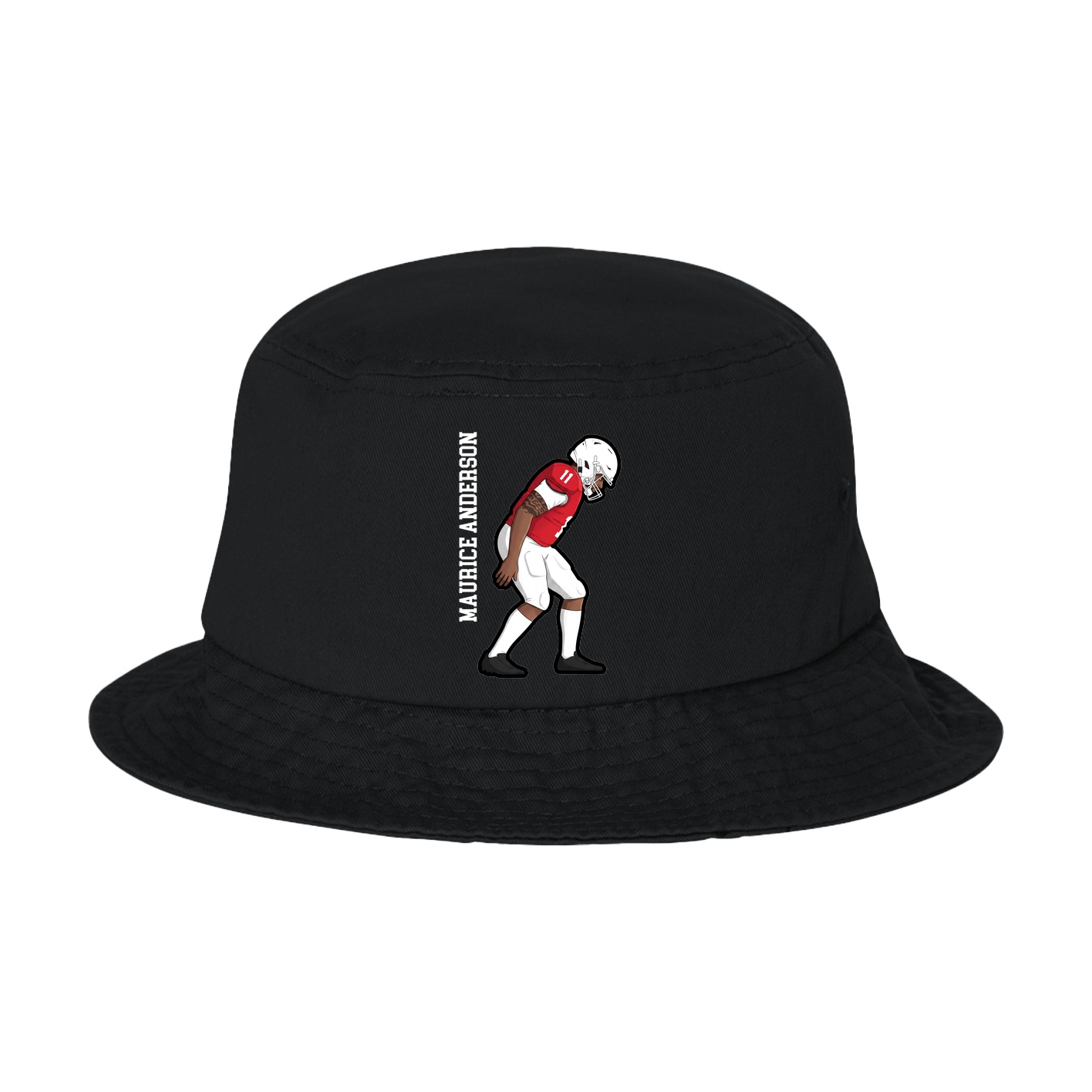 Bucket Cap — Name Vertical in Black