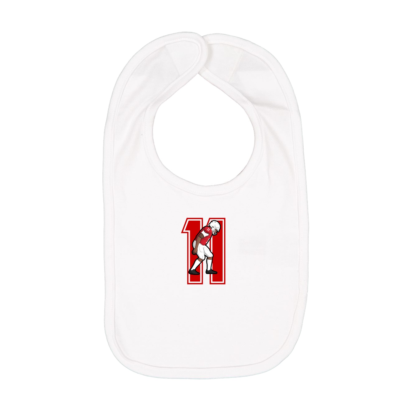 Infant Bib — Number in White