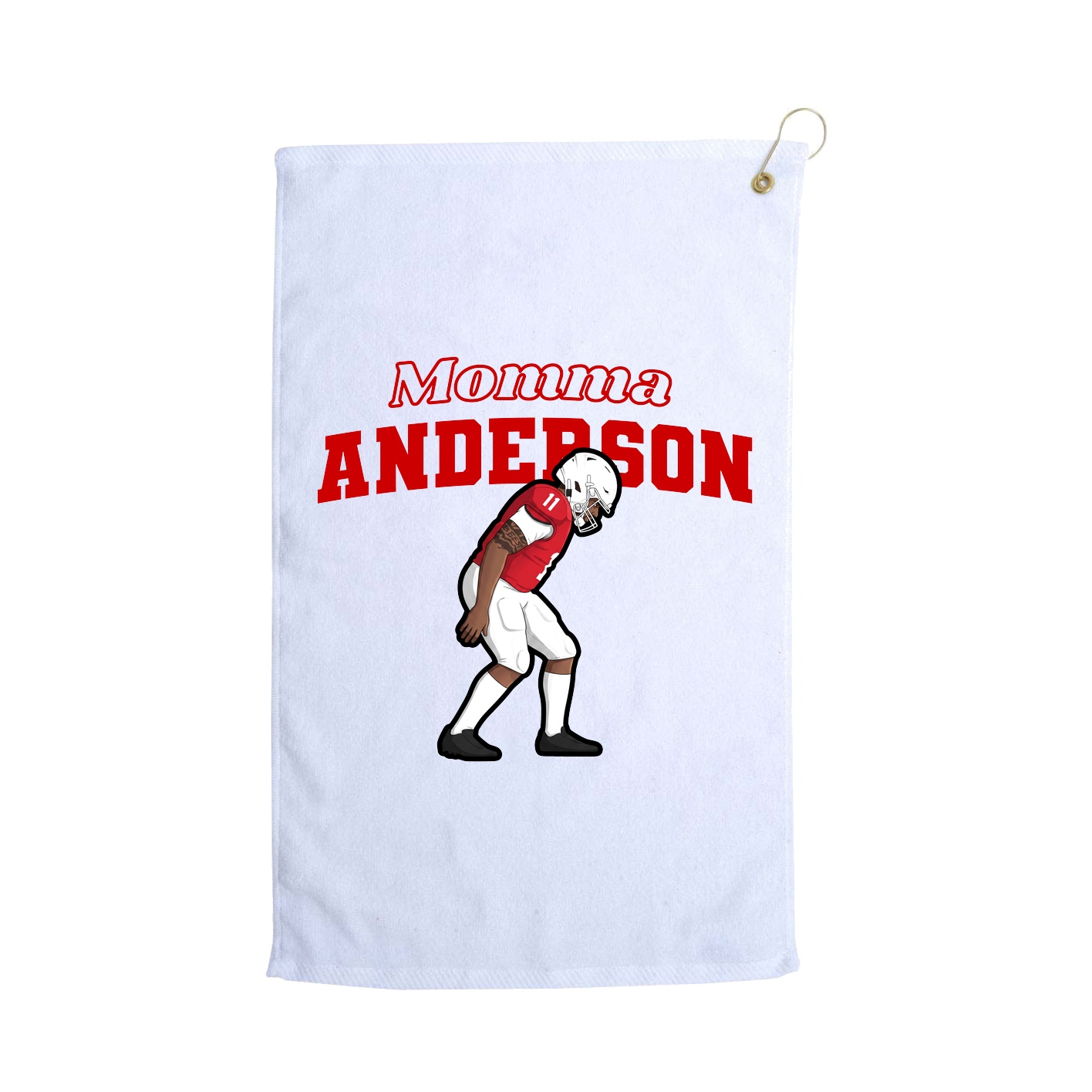 Golf Towel — Mothers Day Block in White