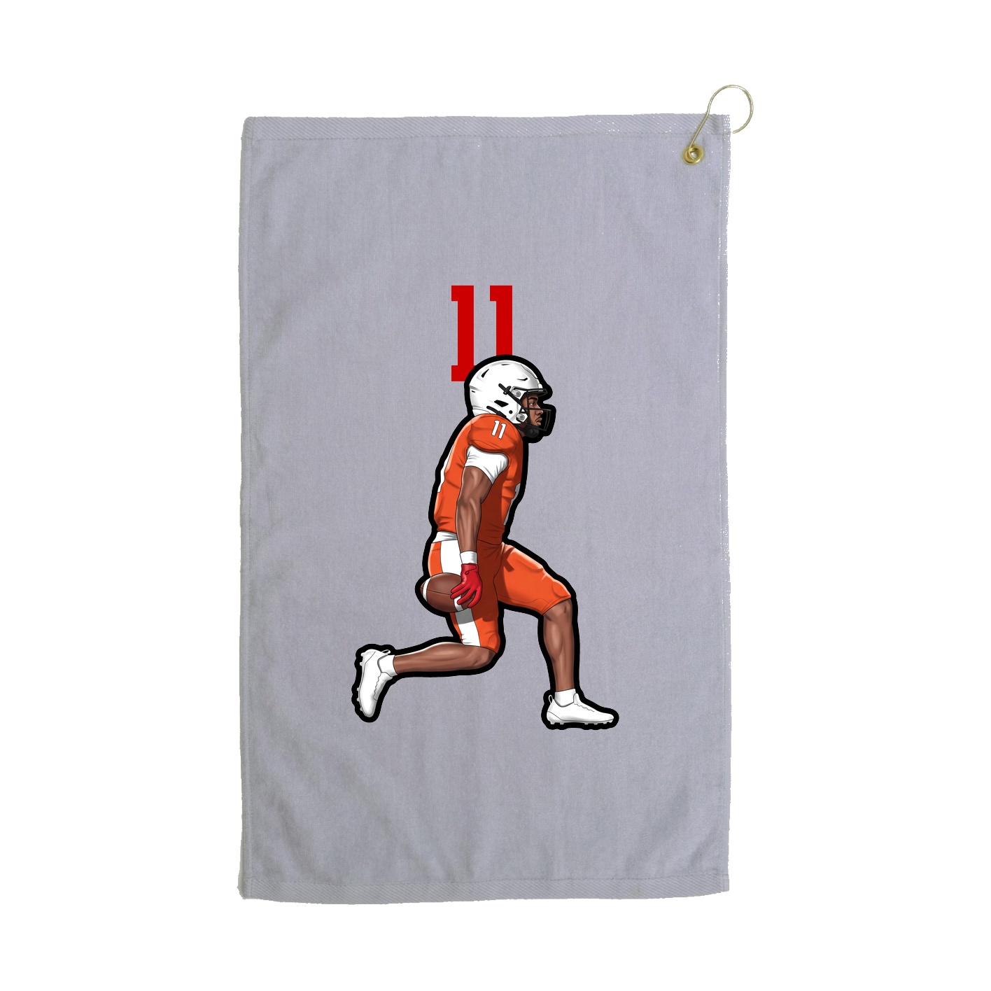 Golf Towel — Number Top in Grey