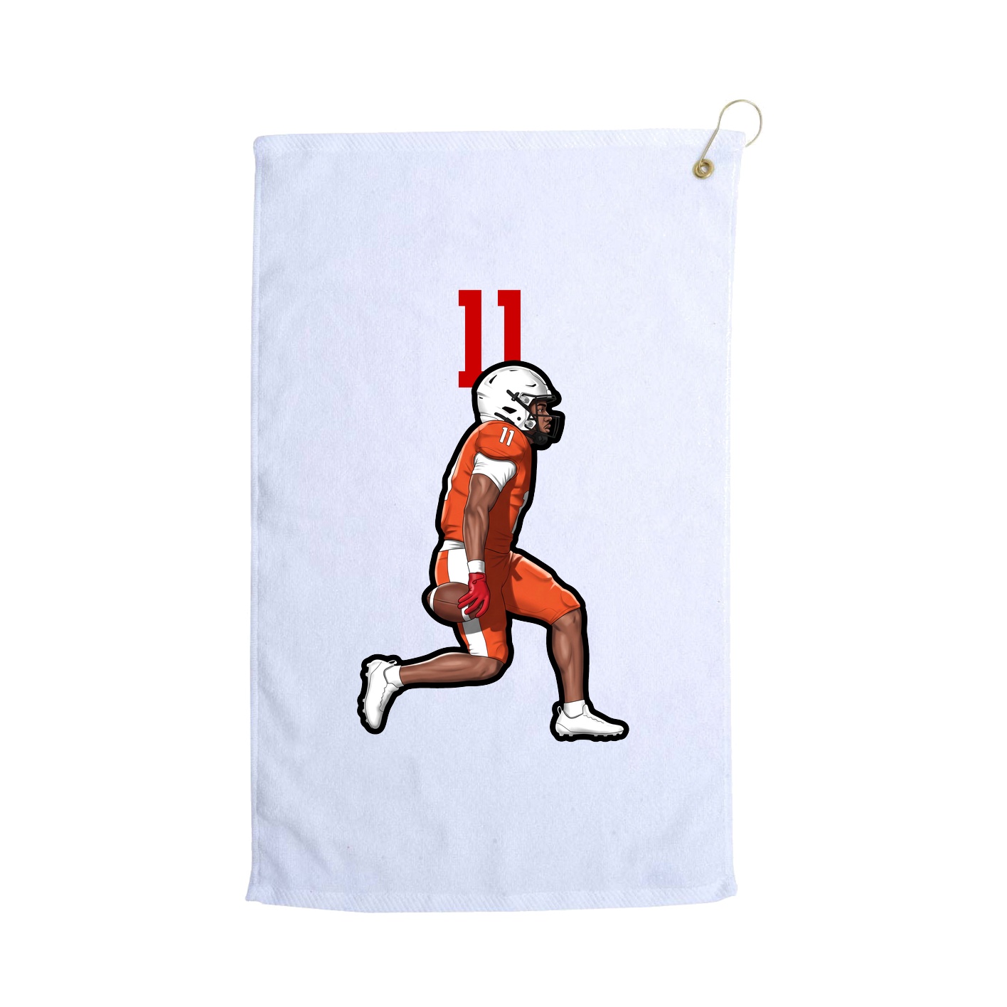 Golf Towel — Number Top in White