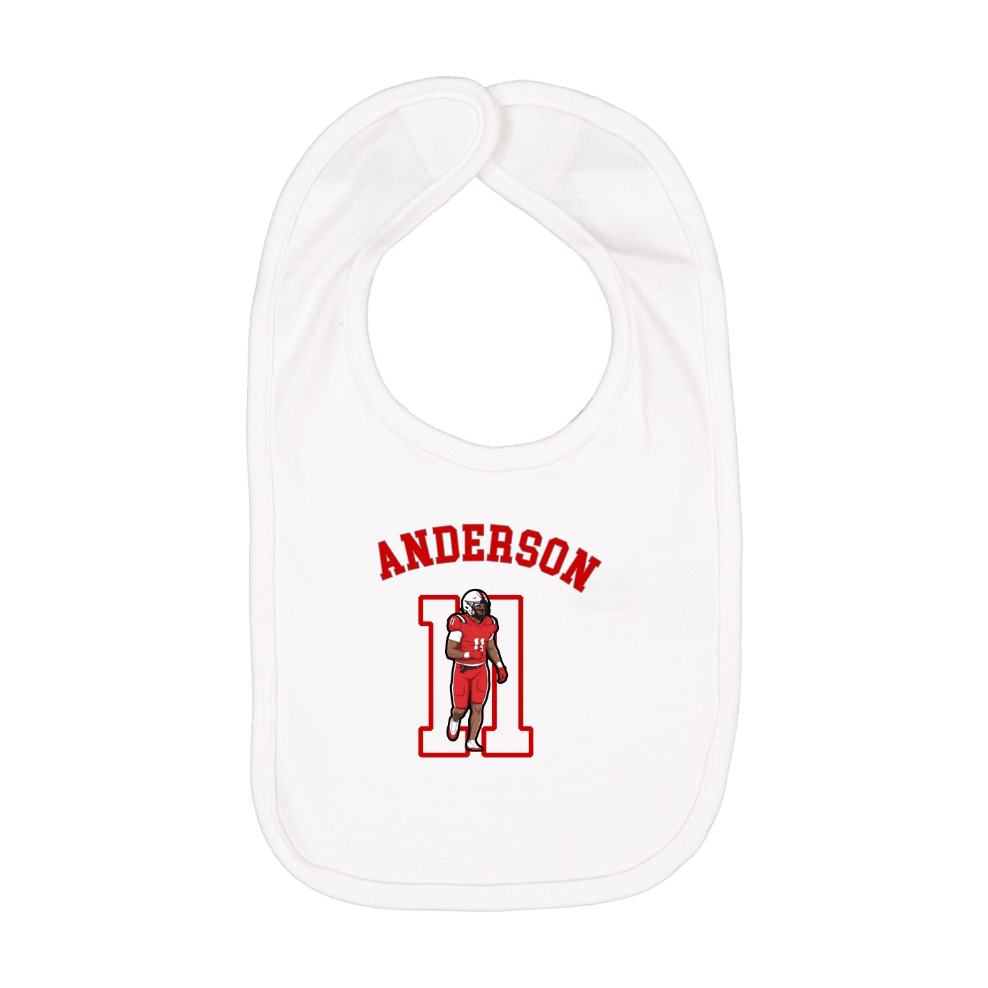 Infant Bib — Shirsey Arch in White