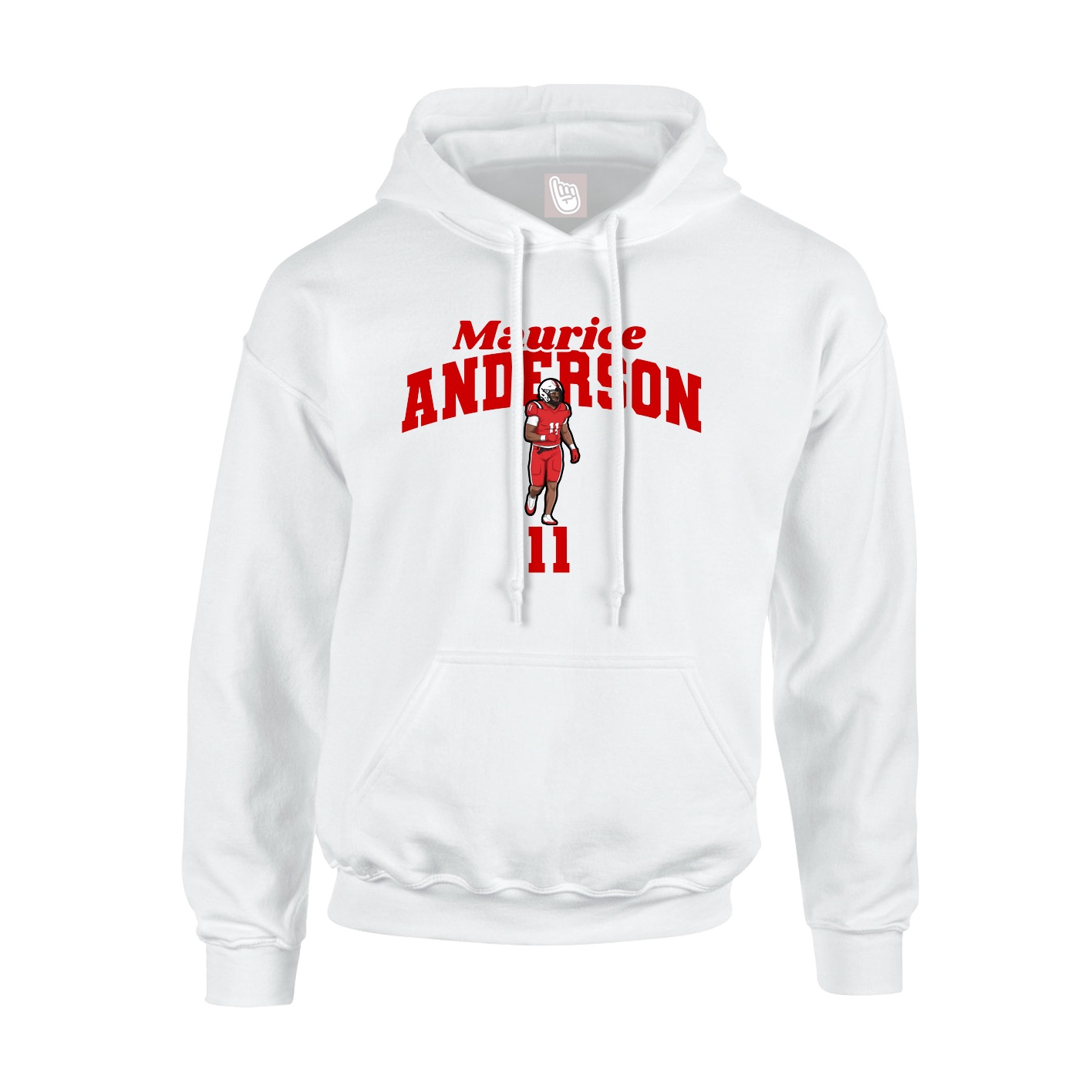 Hoodie — Signature Arch in White