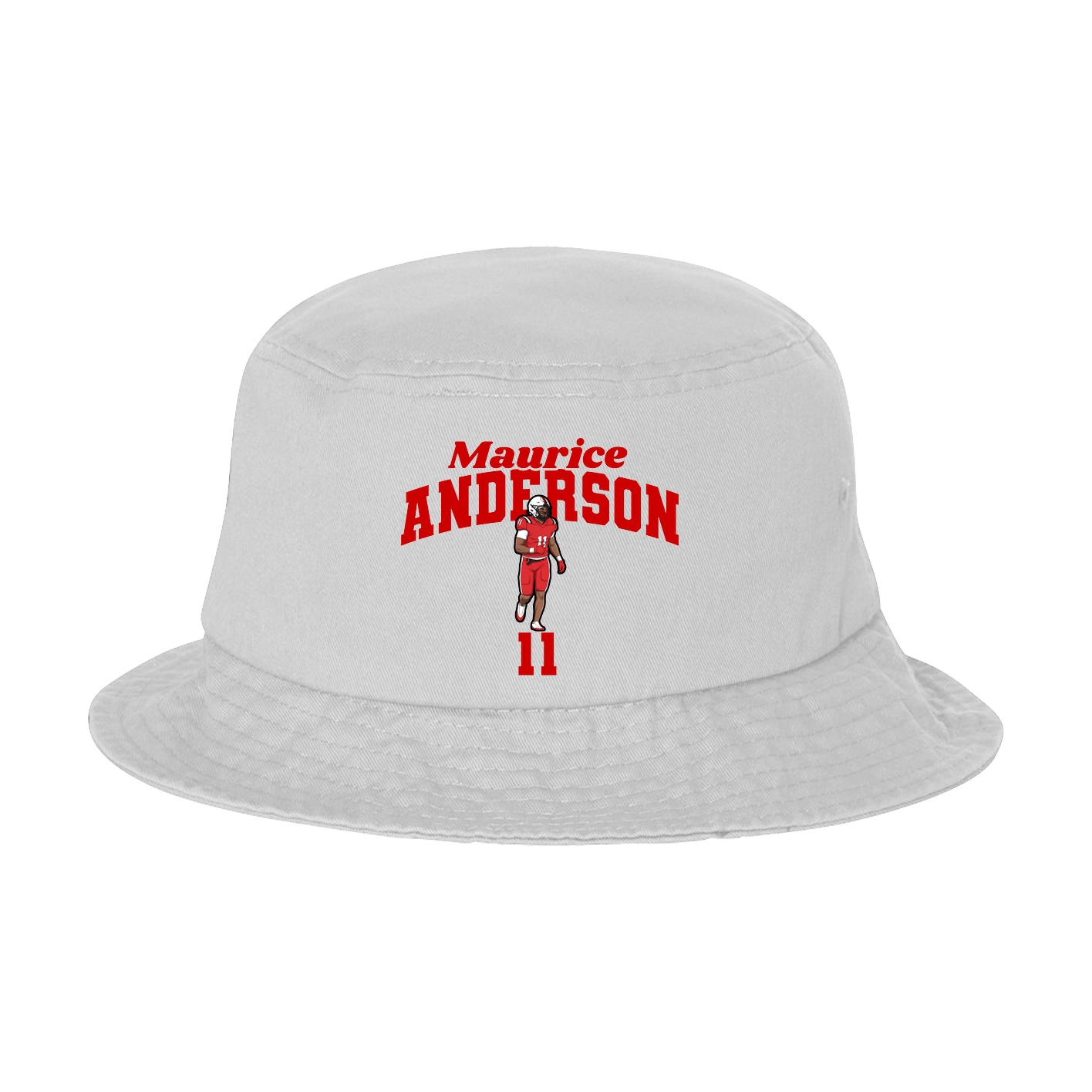Bucket Cap — Signature Arch in White