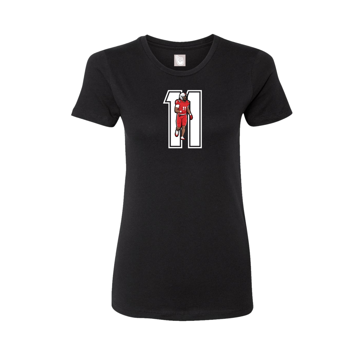 Womens Tee — Number in Black