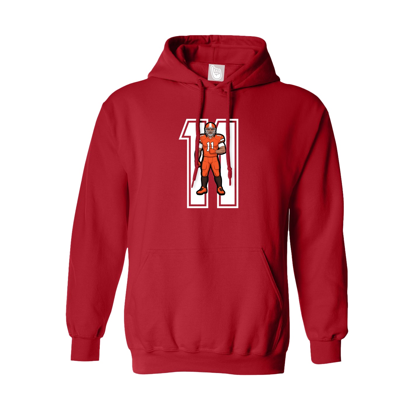 Hoodie — Number in Red