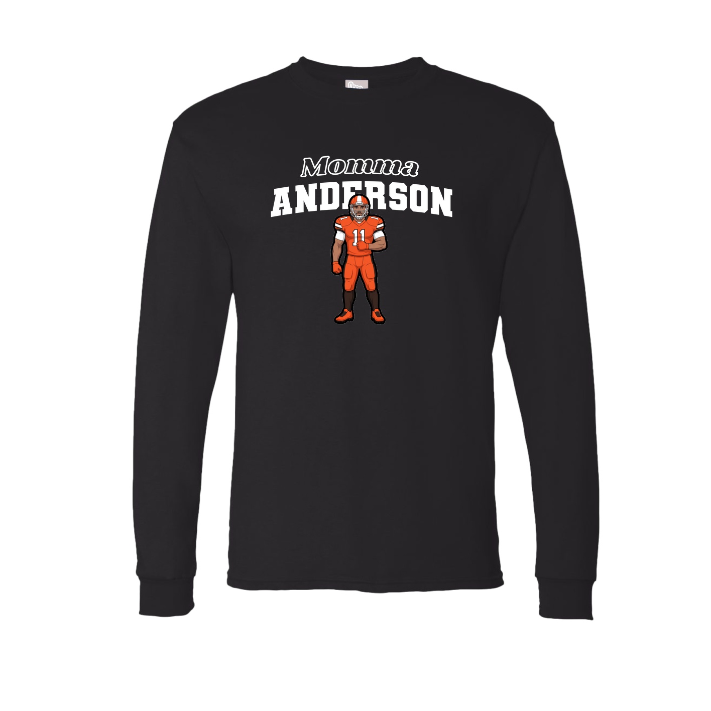 Long Sleeve Tee — Mothers Day Block in Black