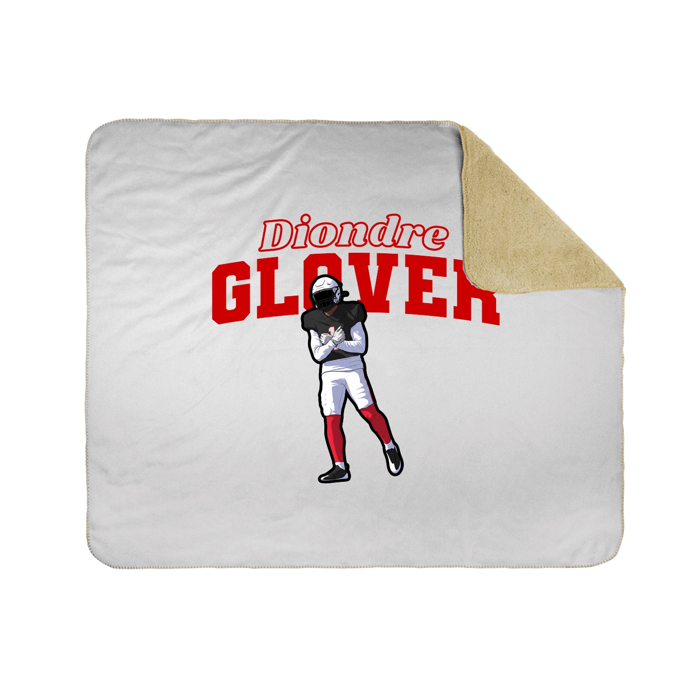 Throw Blanket — Name Arch in White