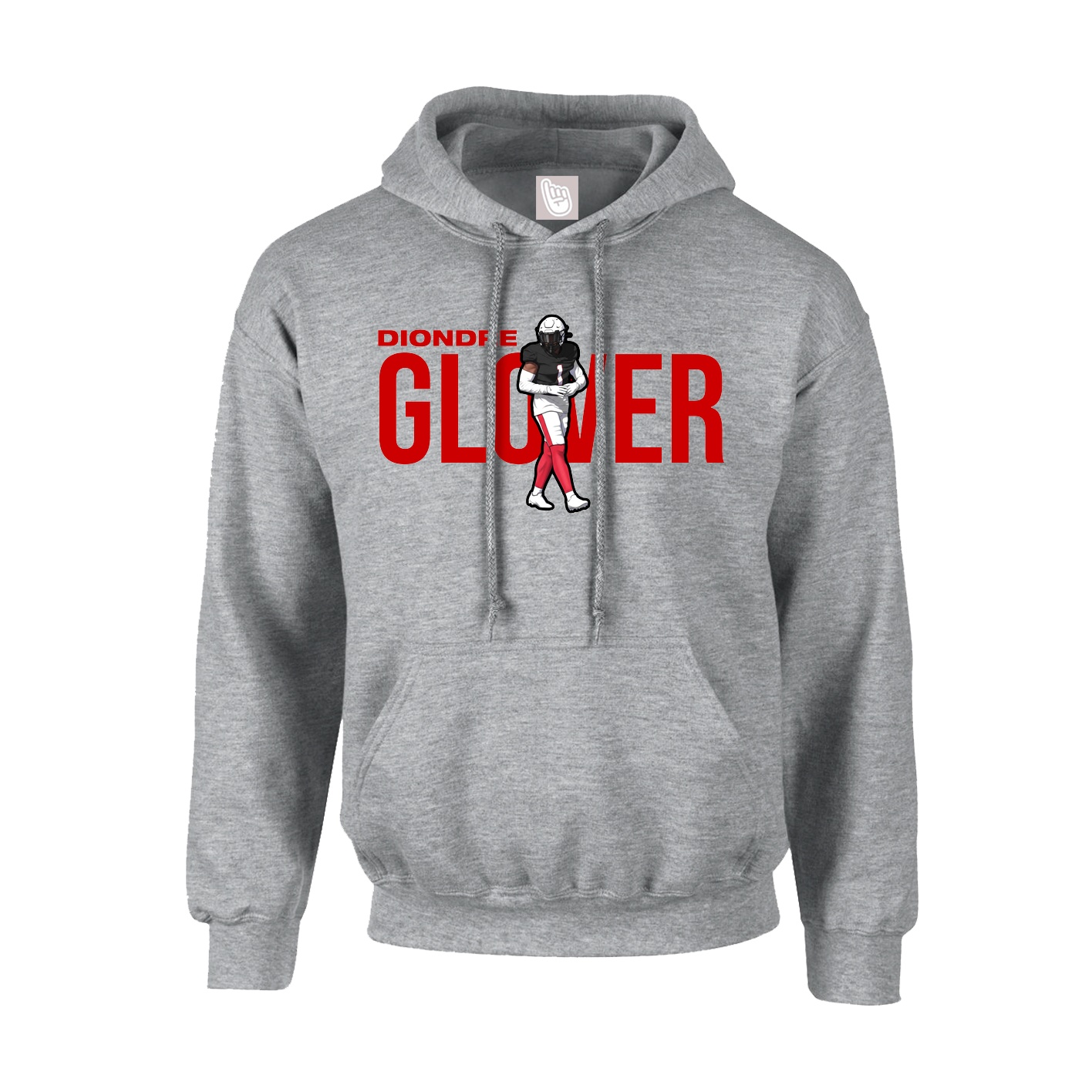 Youth Hoodie — Player Name in Grey