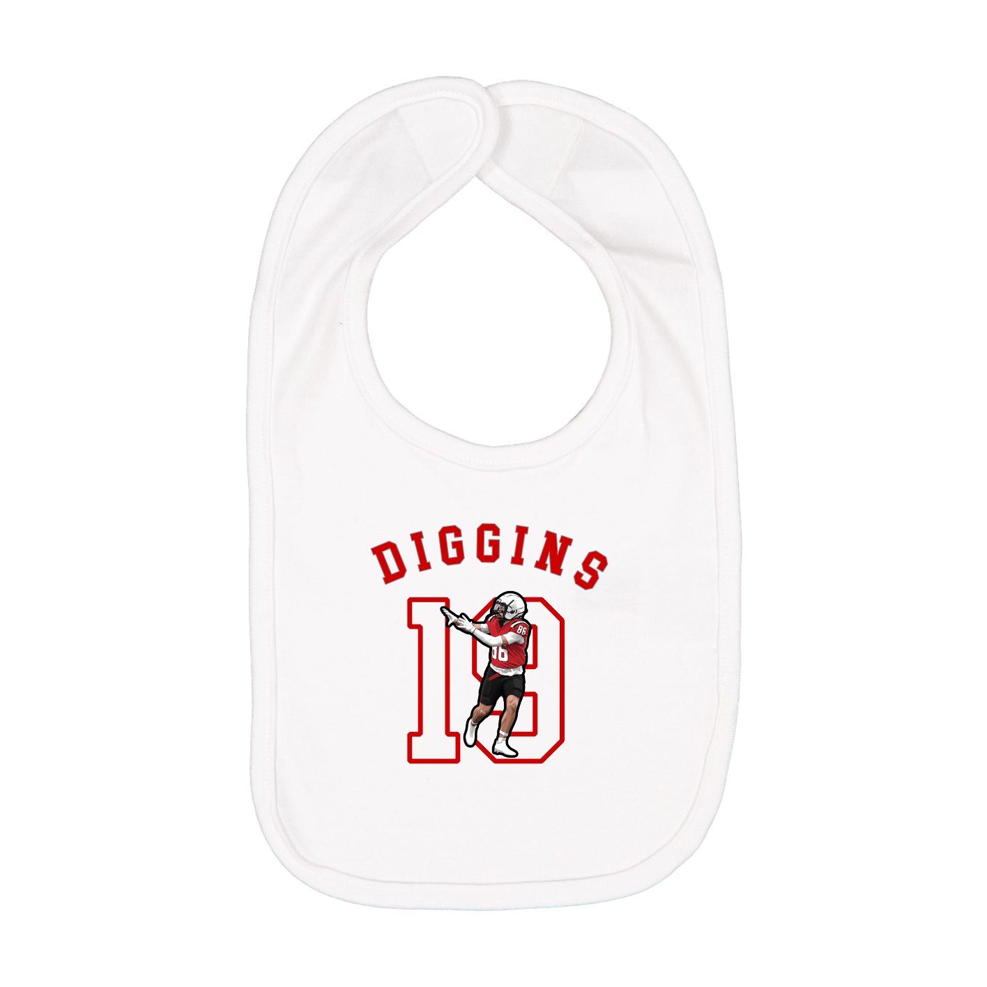Infant Bib — Shirsey Arch in White