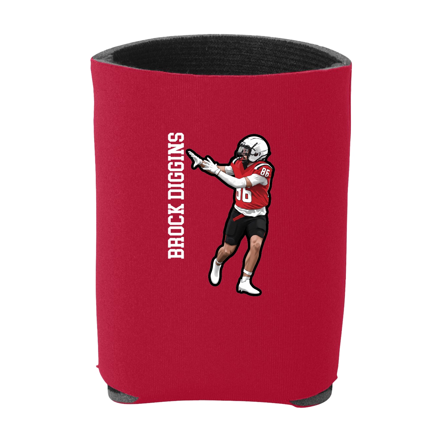 Can Holder — Name Vertical in Red