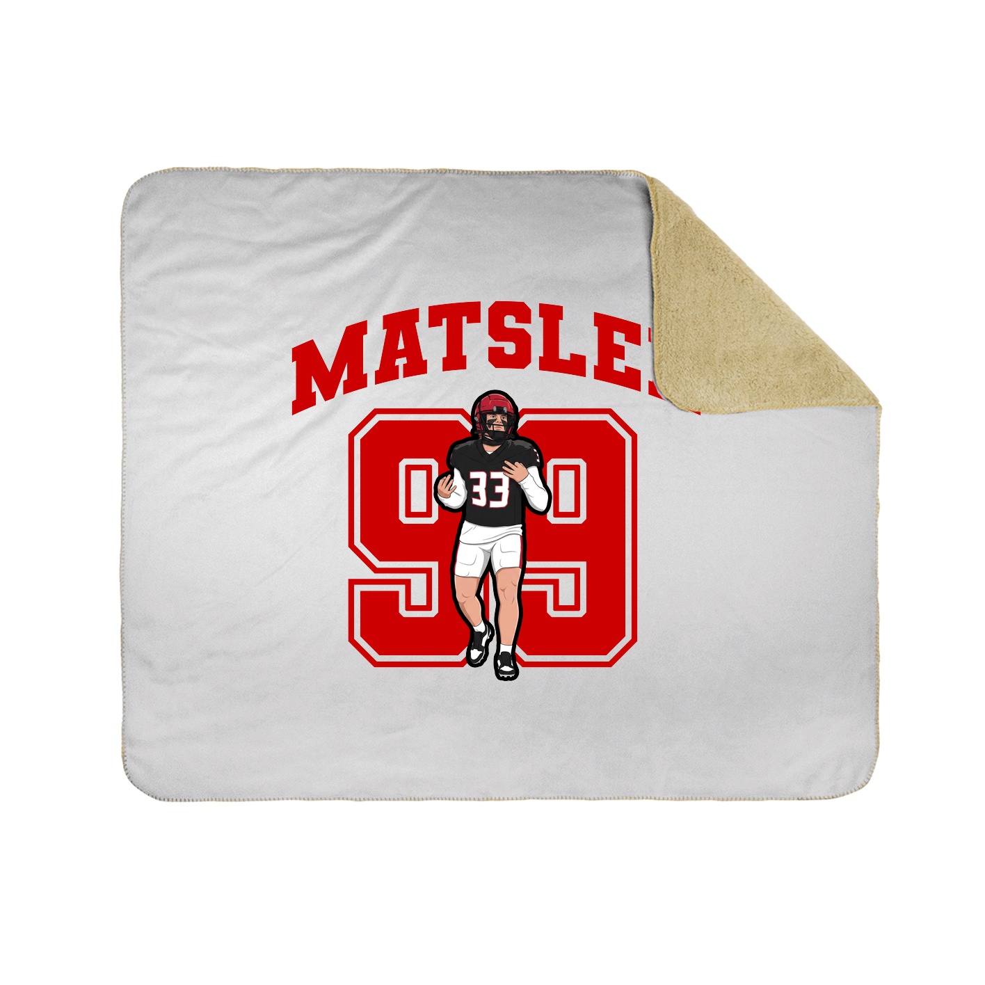 Throw Blanket — Number in White
