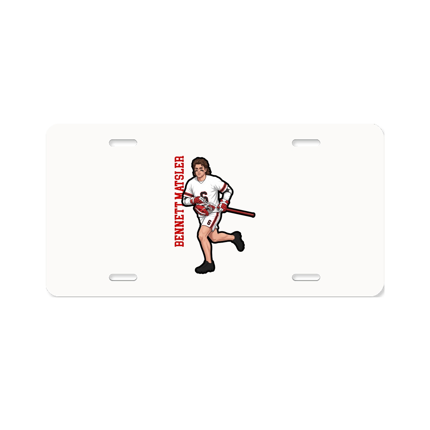 License Plate — Name Vertical in Classic