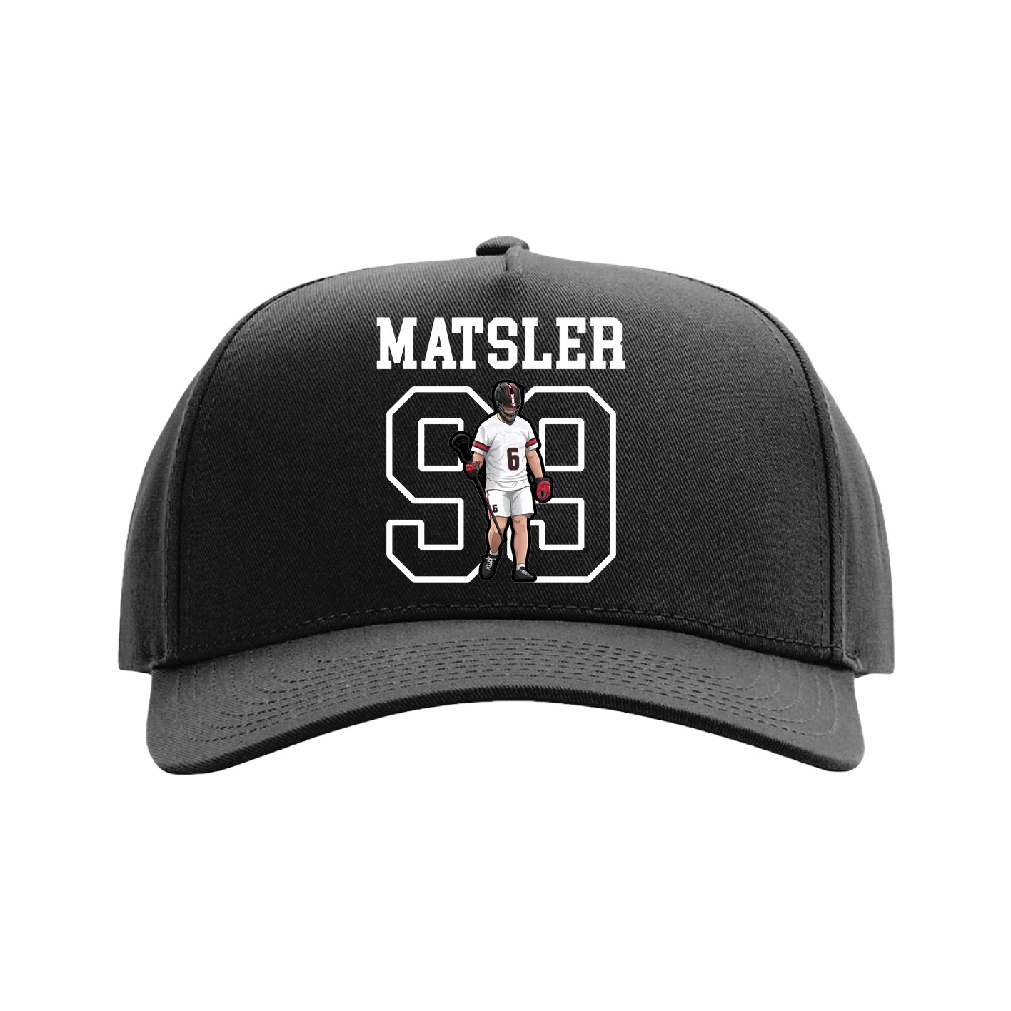 Full Fabric Five-Panel Champ Cap — Shirsey in Black