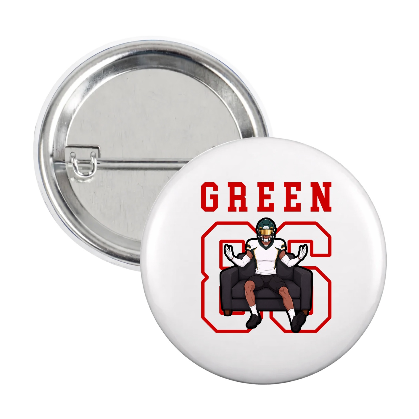 Game Day Button — Shirsey in White
