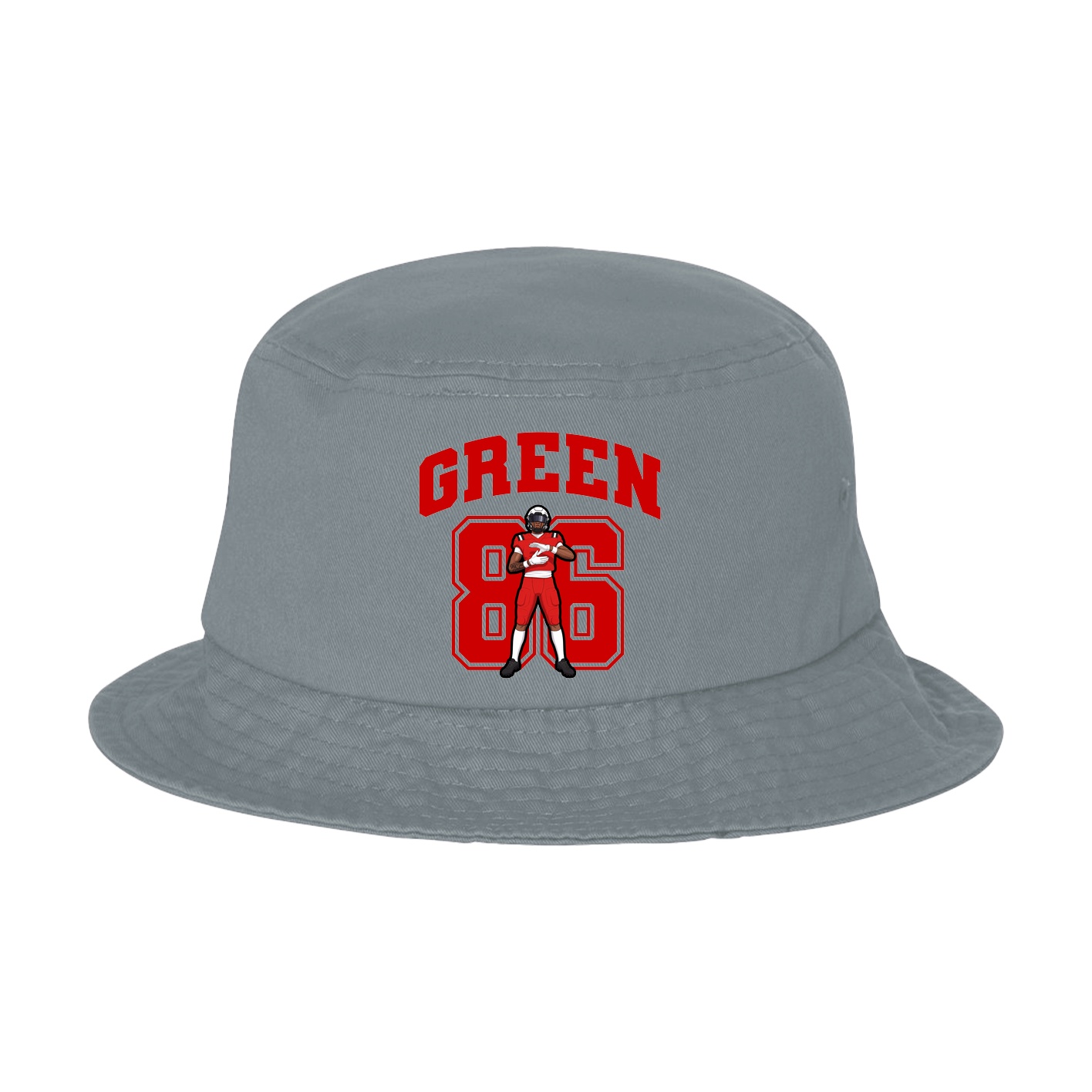 Bucket Cap — Number in Grey