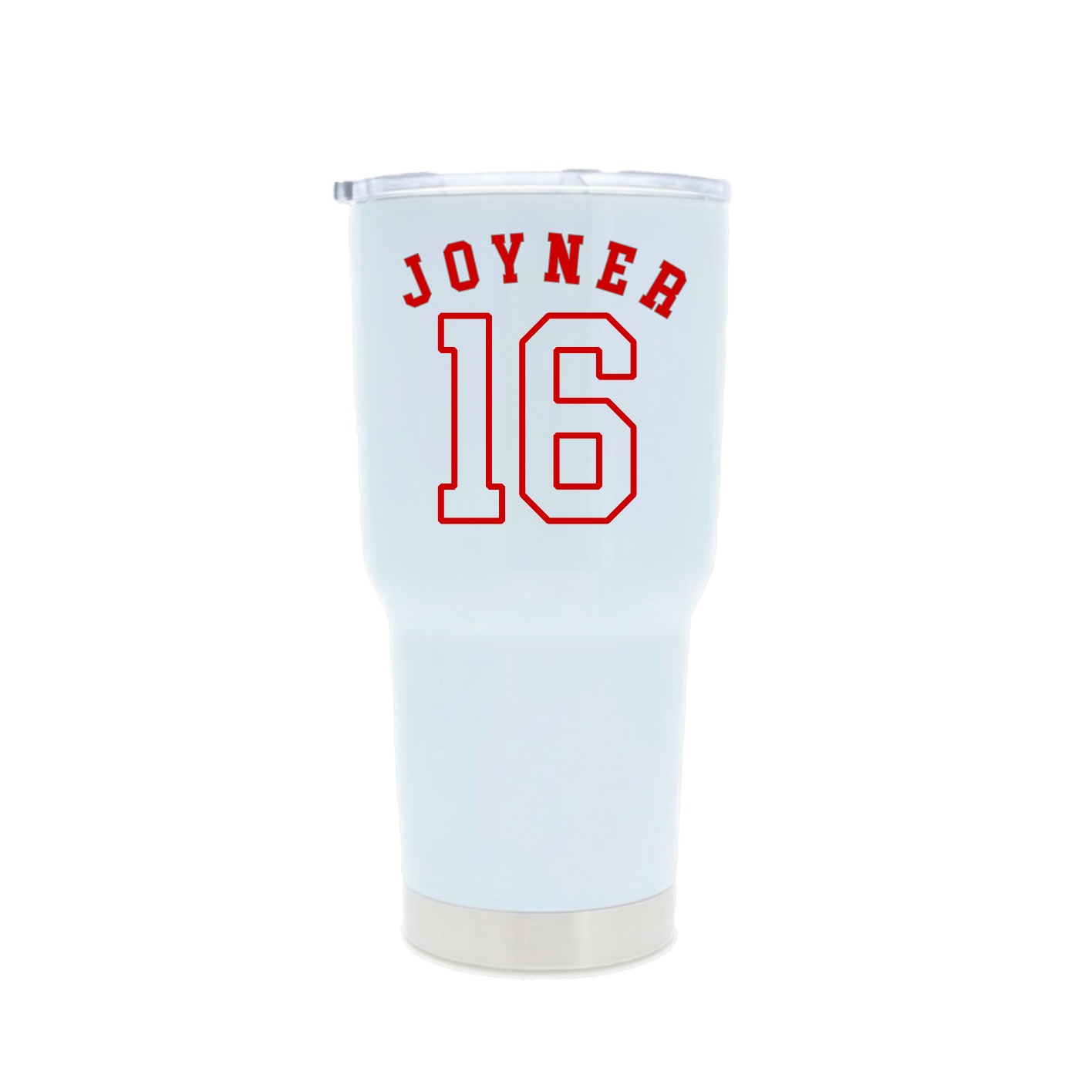 30oz Stainless Steel Tumbler — Shirsey Arch in White