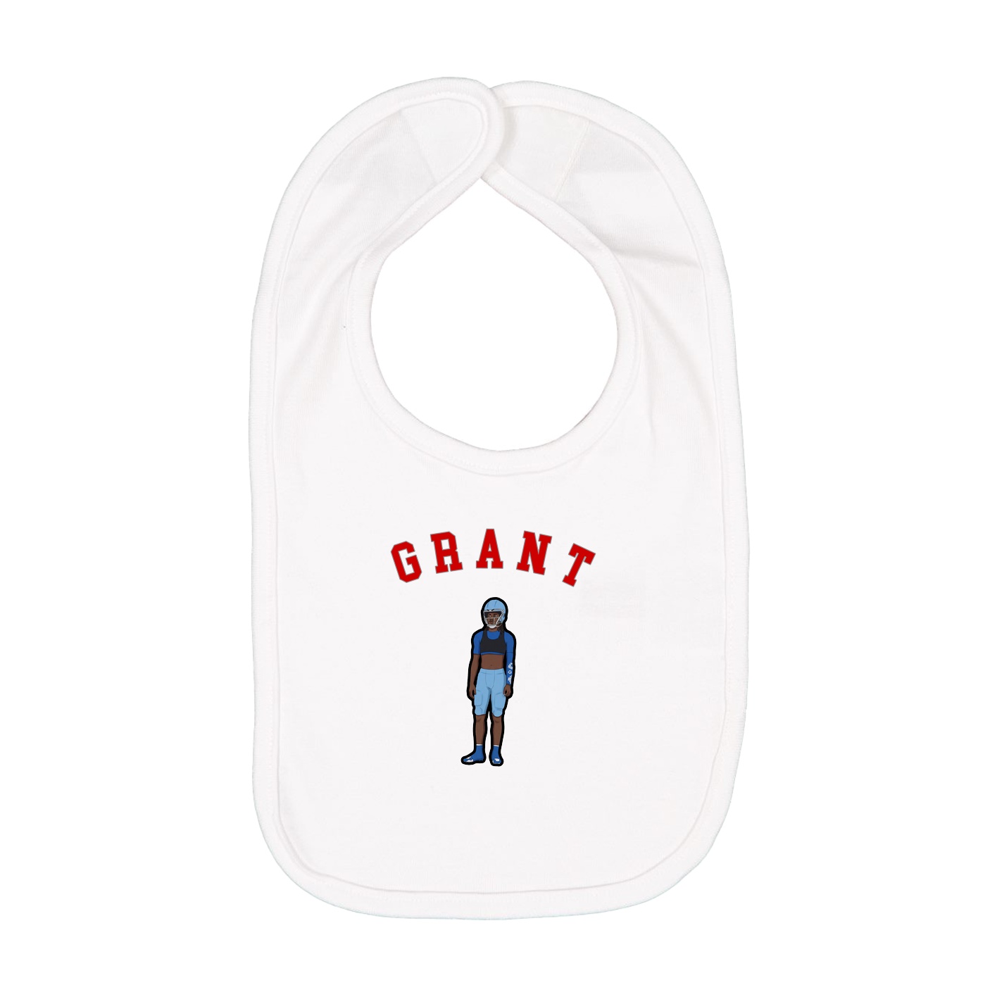 Infant Bib — Shirsey Arch in White