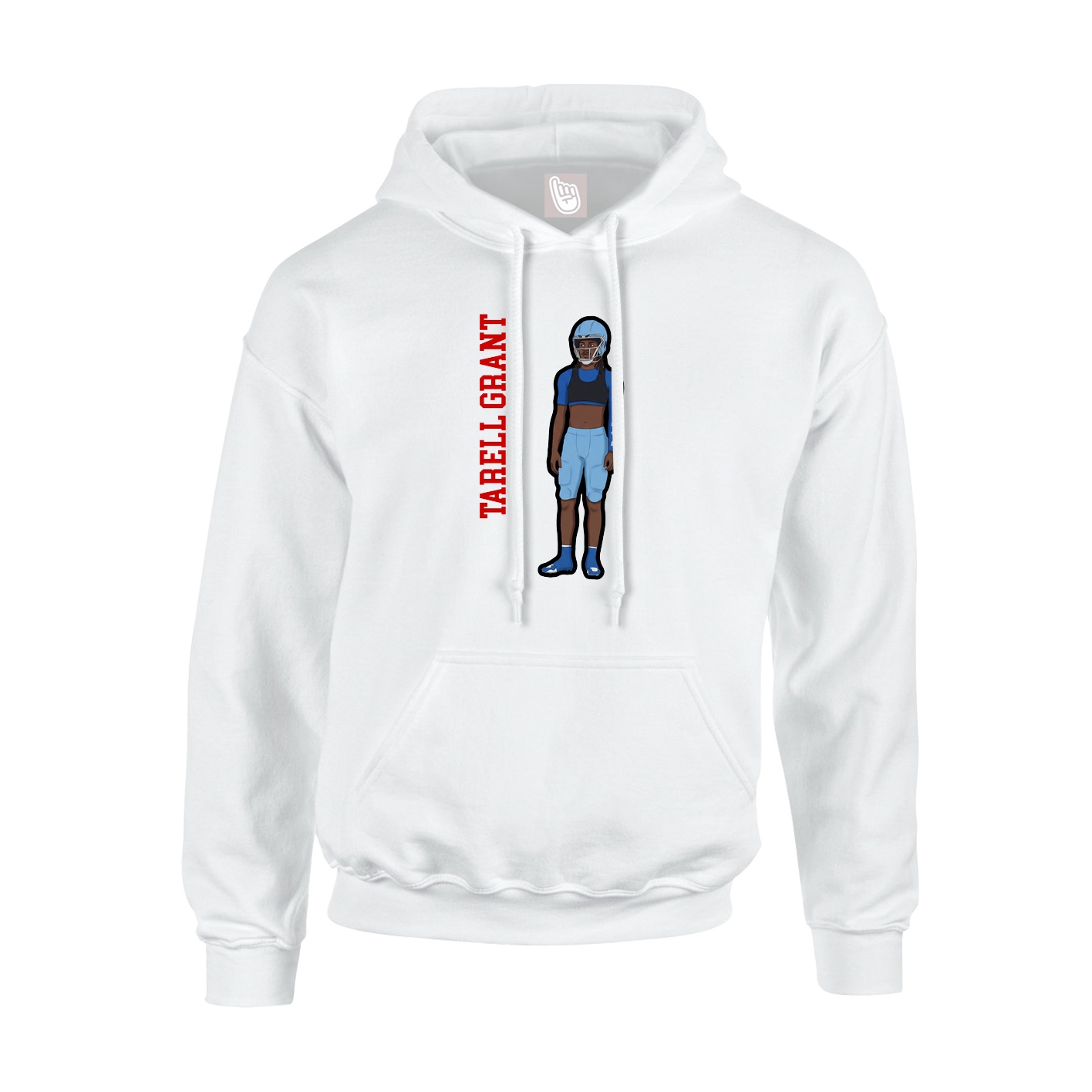 Youth Hoodie — Name Vertical in White