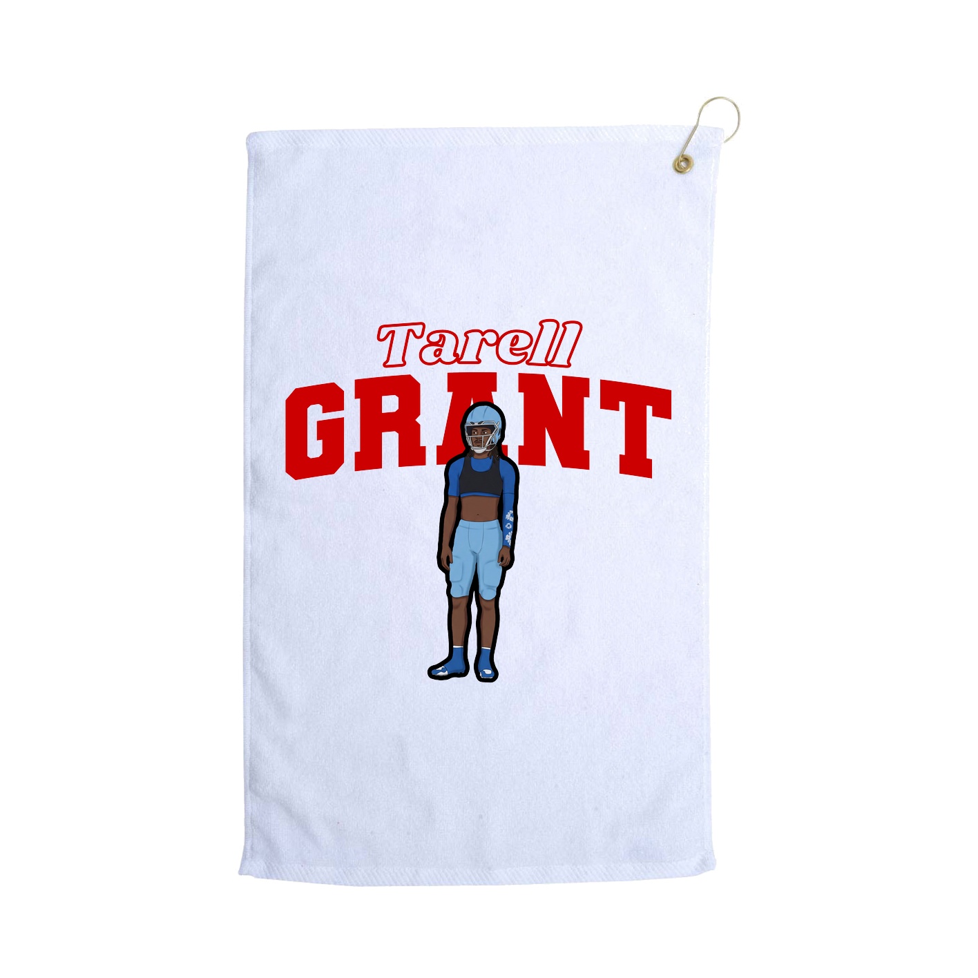 Golf Towel — Name Arch in White