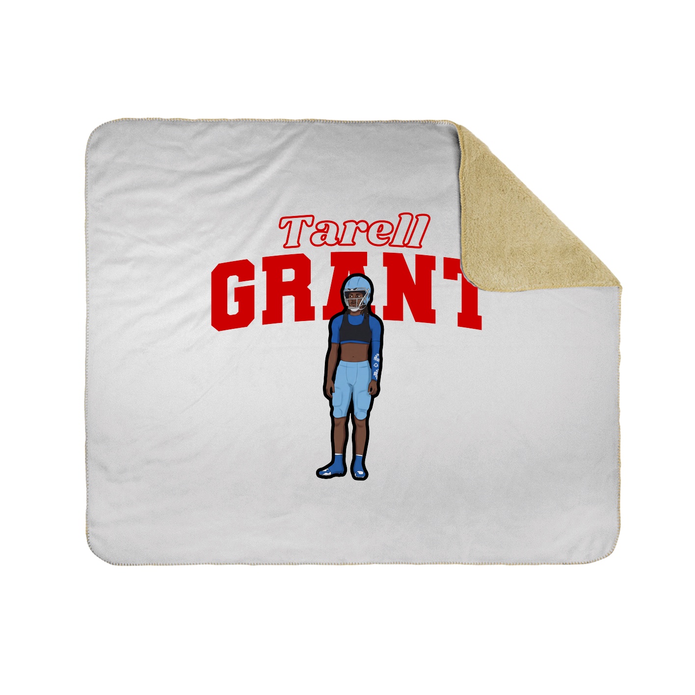 Throw Blanket — Name Arch in White