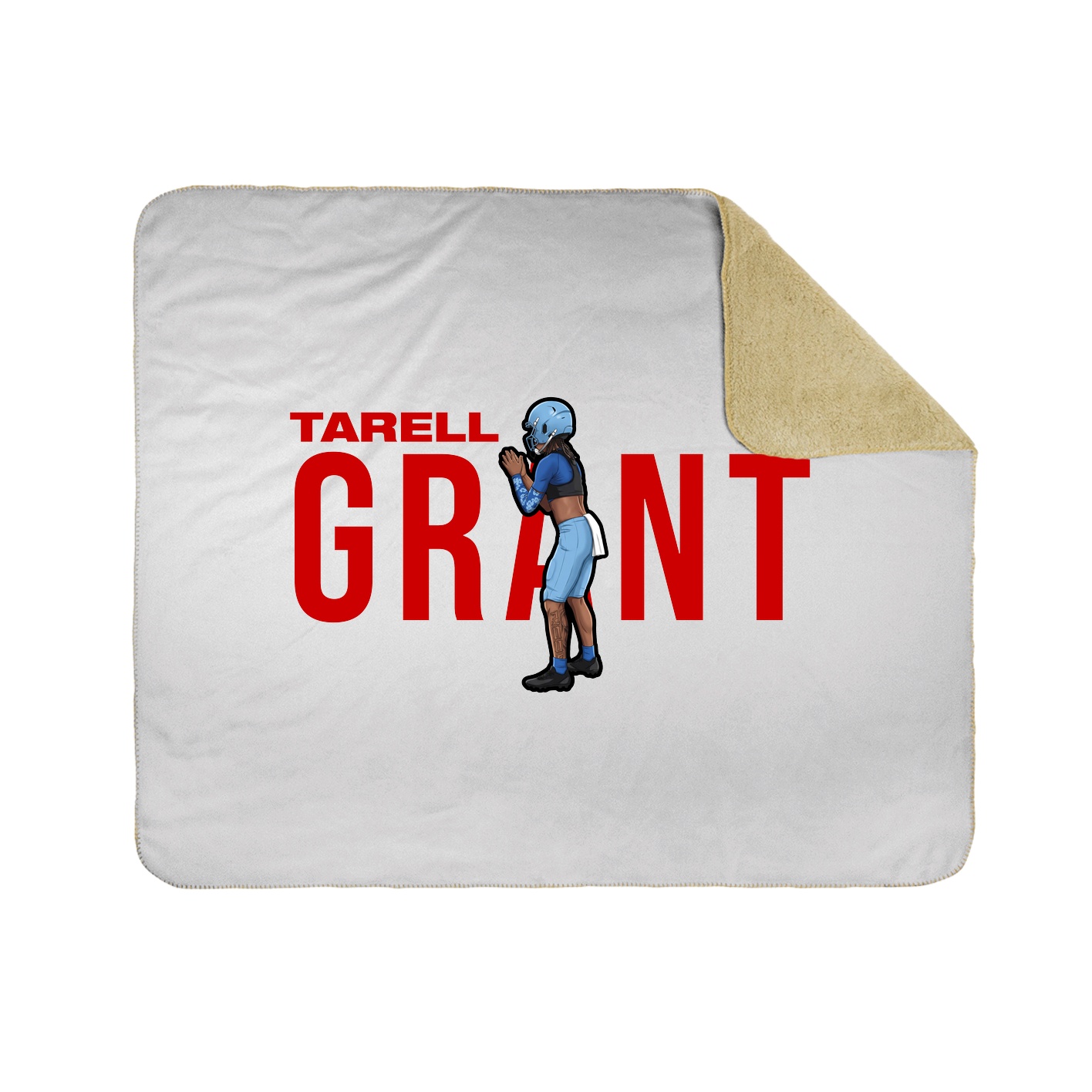 Throw Blanket — Player Name in White
