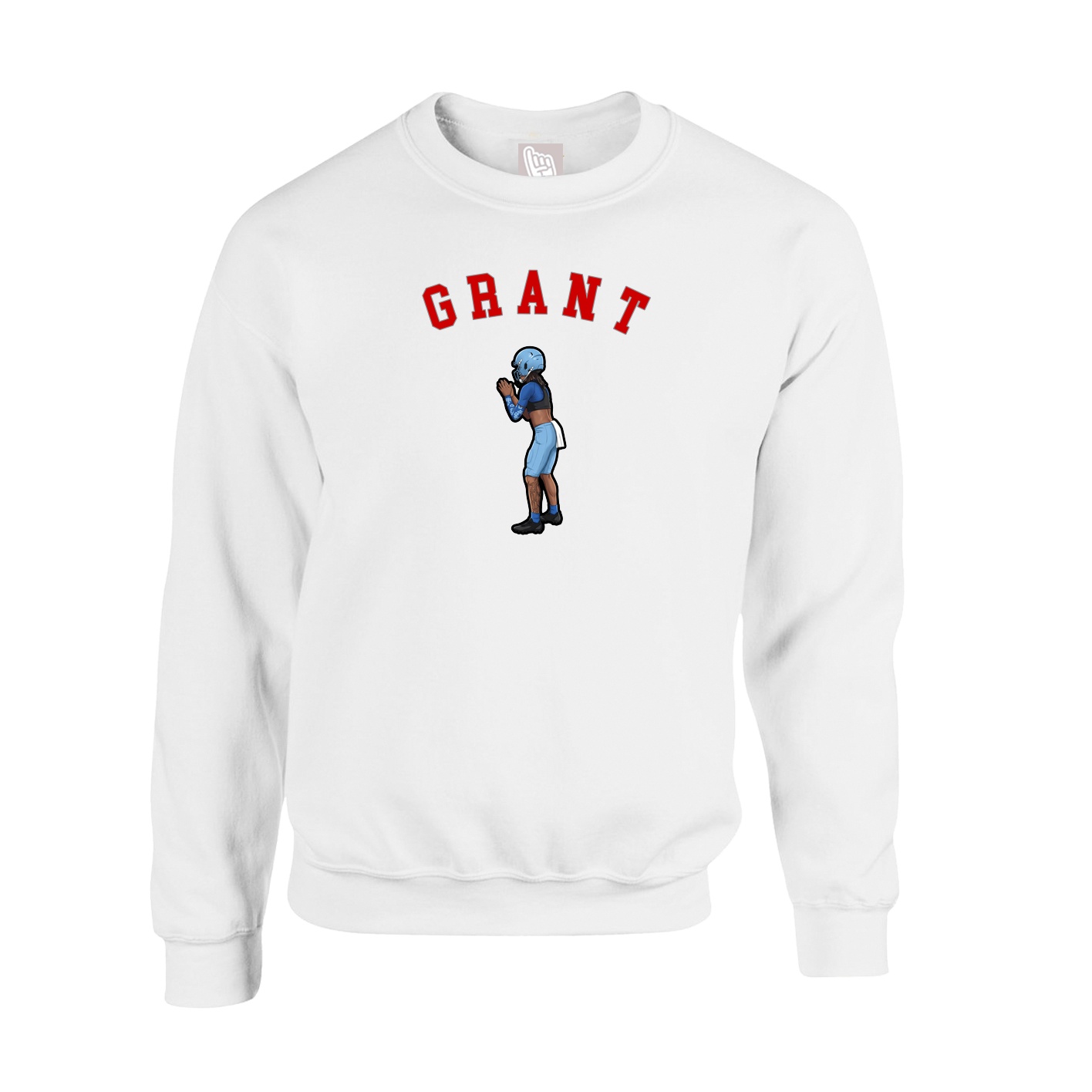 Fleece Crew — Shirsey Arch in White