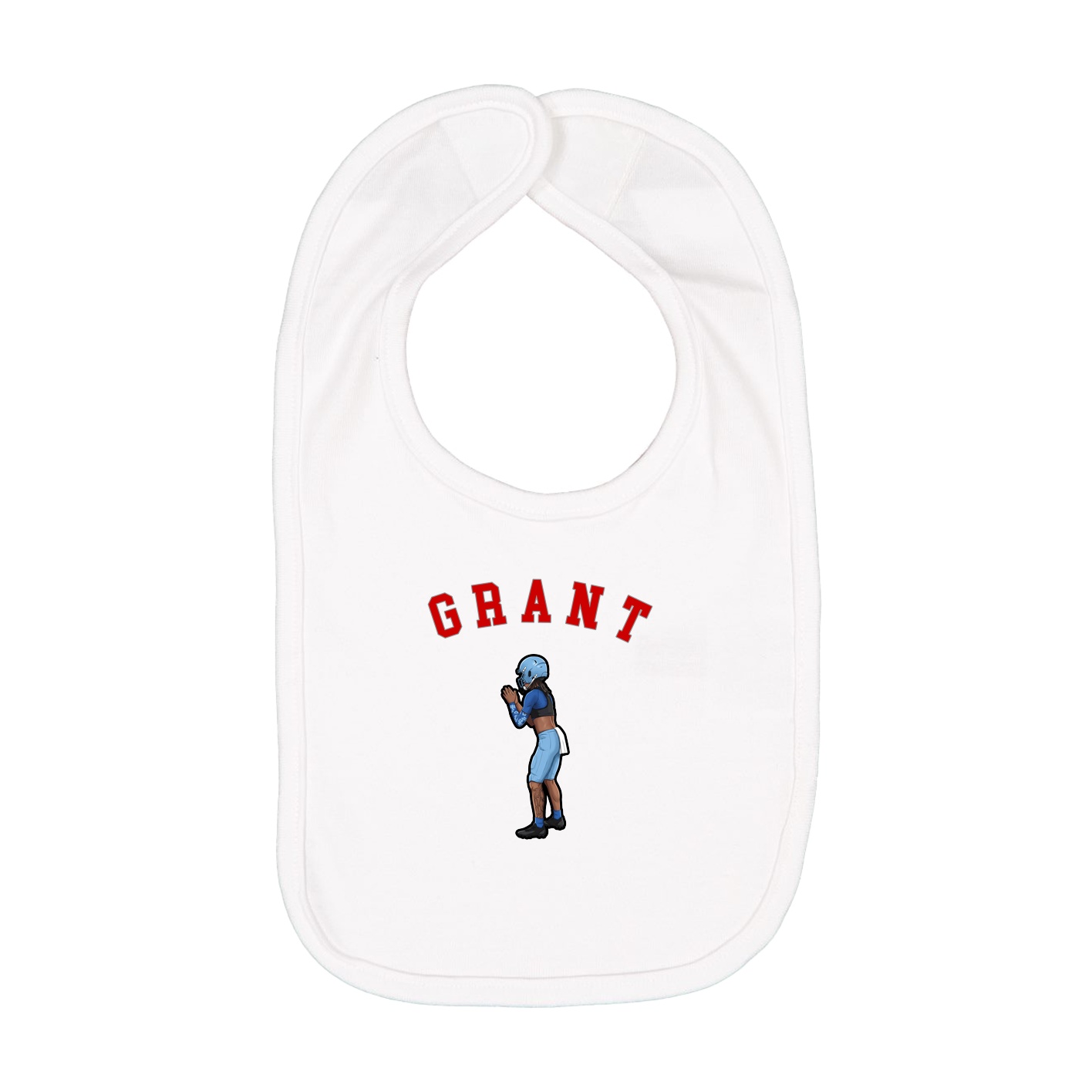 Infant Bib — Shirsey Arch in White