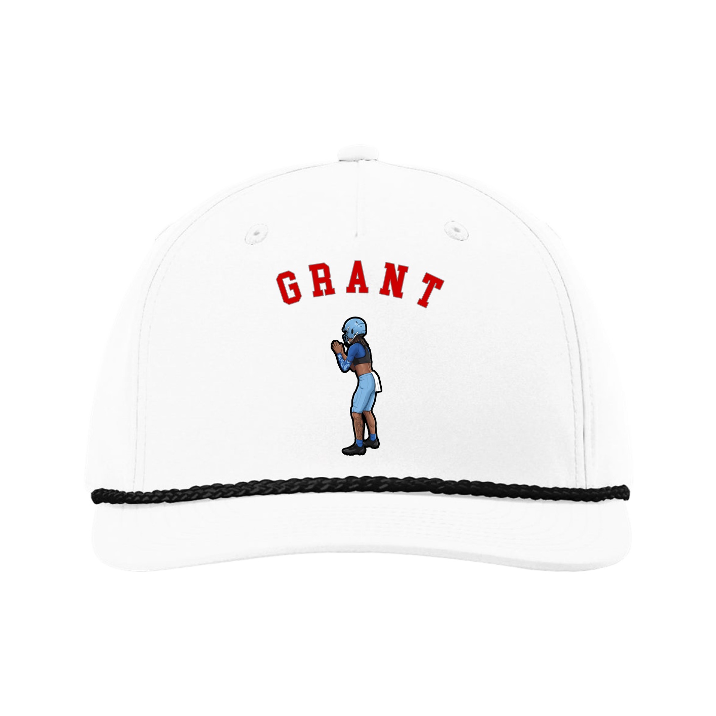 Five-Panel Classic Rope Cap — Shirsey Arch in White