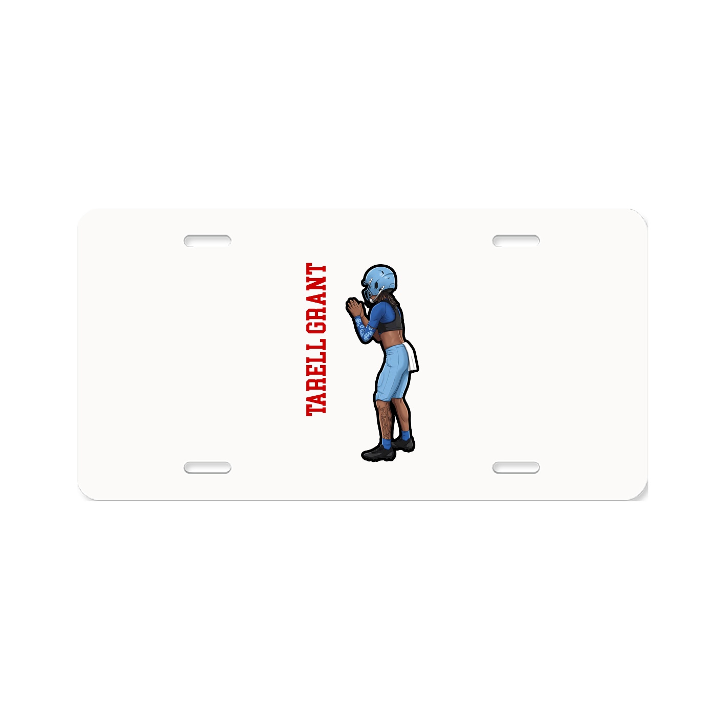 License Plate — Name Vertical in Classic