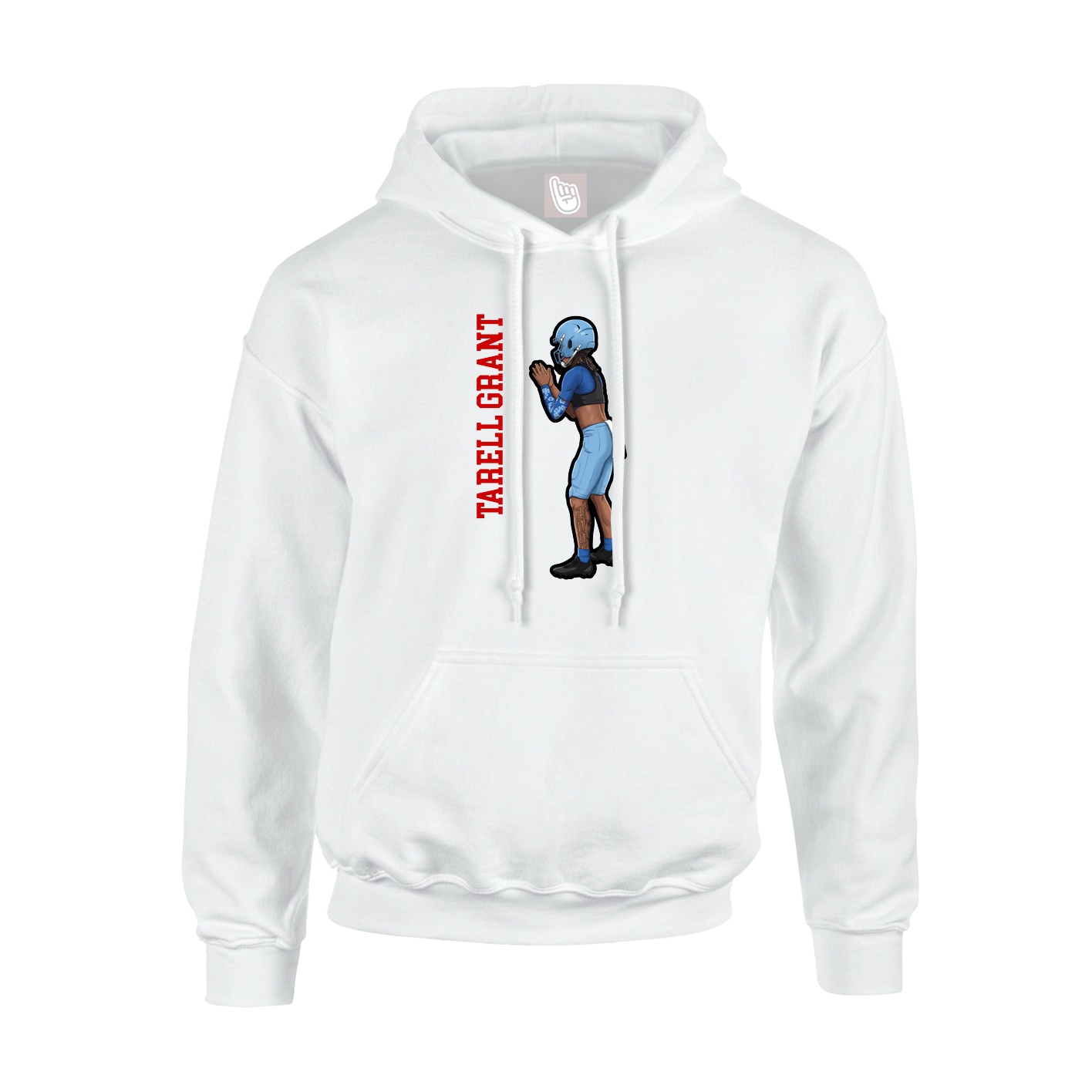 Hoodie — Name Vertical in White