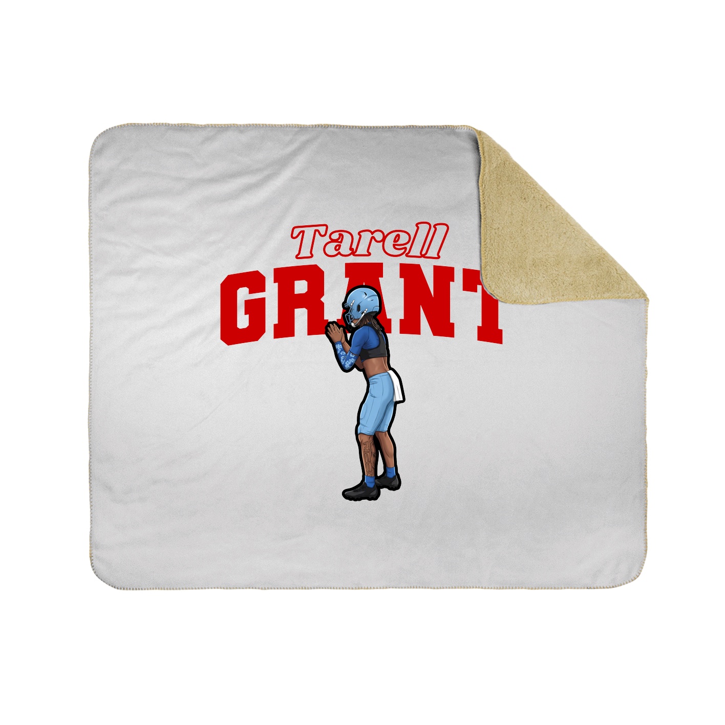 Throw Blanket — Name Arch in White