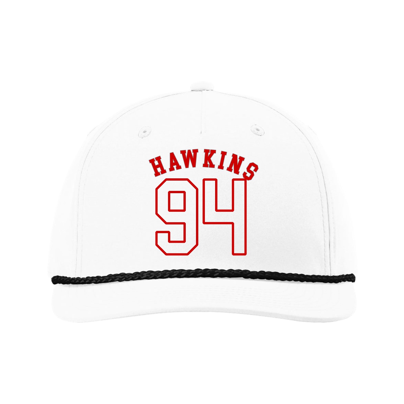 Five-Panel Classic Rope Cap — Shirsey Arch in White