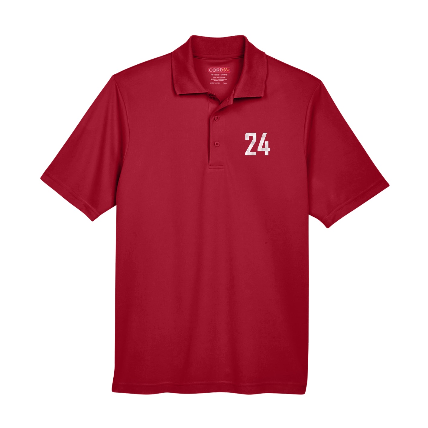 Performance Polo — Front Shirsy in Red