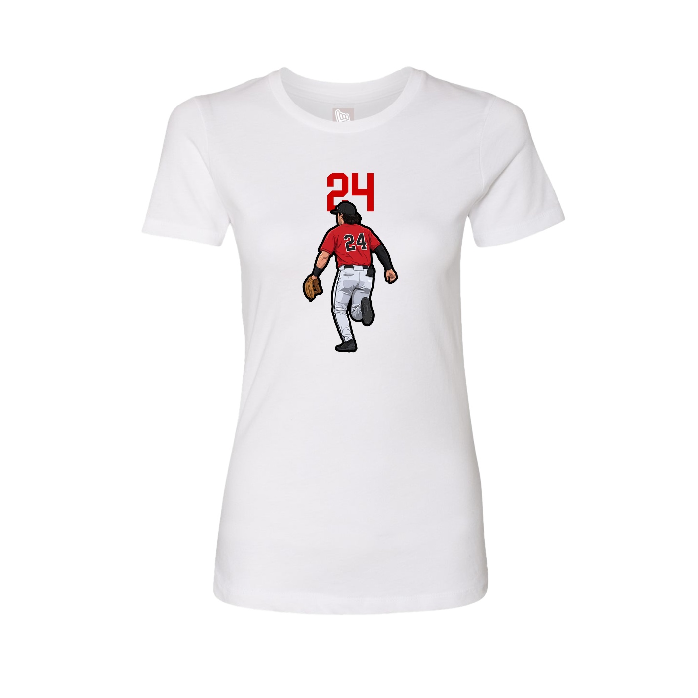 Fitted Women's Tee — Number Top in White