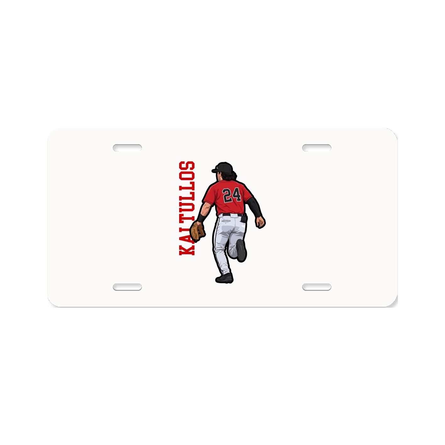 License Plate — Name Vertical in Classic
