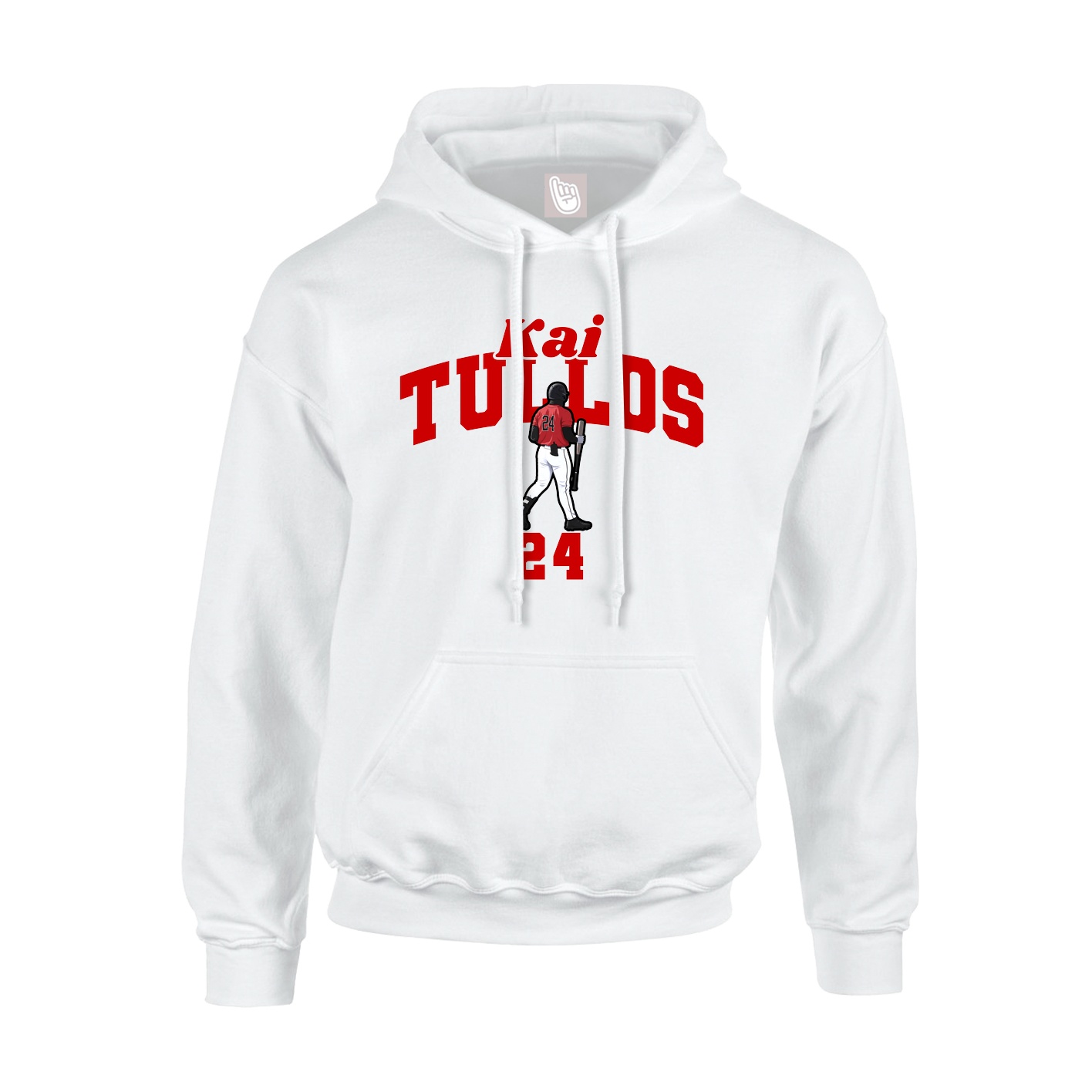 Youth Hoodie — Signature Arch in White
