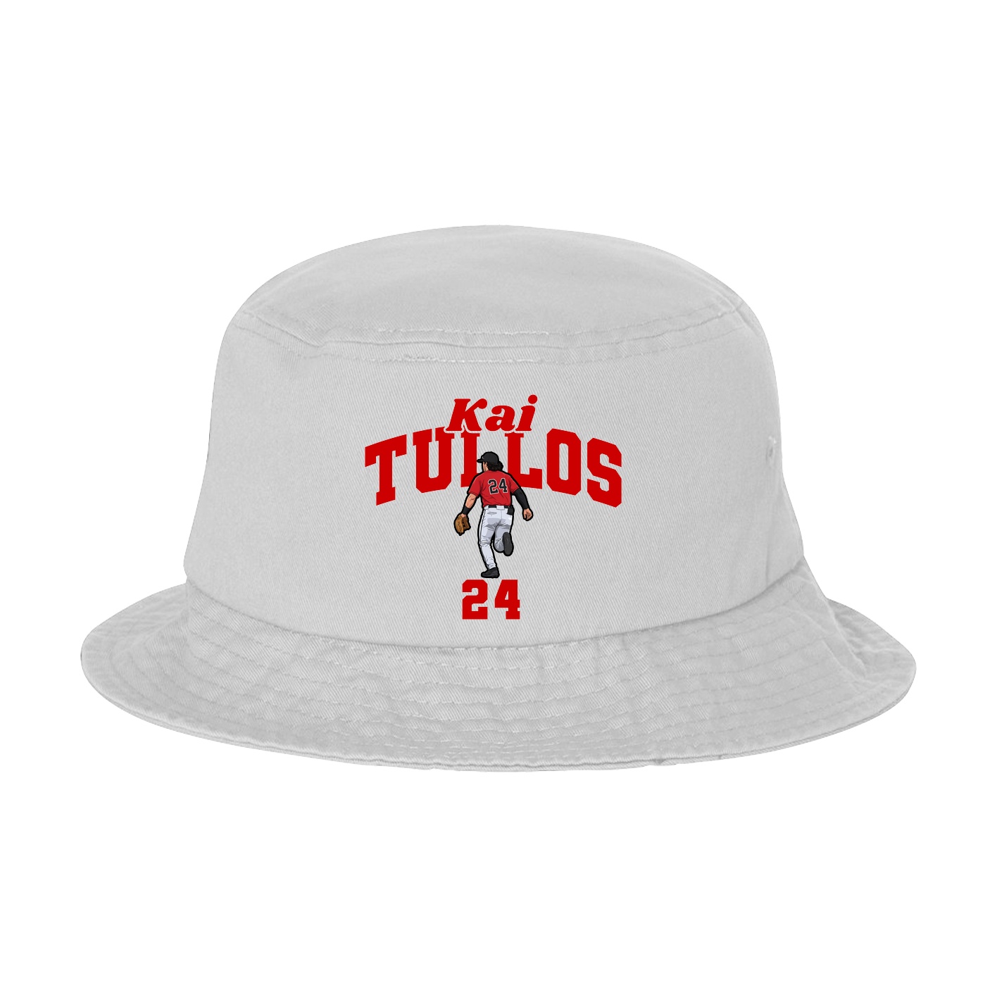 Bucket Cap — Signature Arch in White