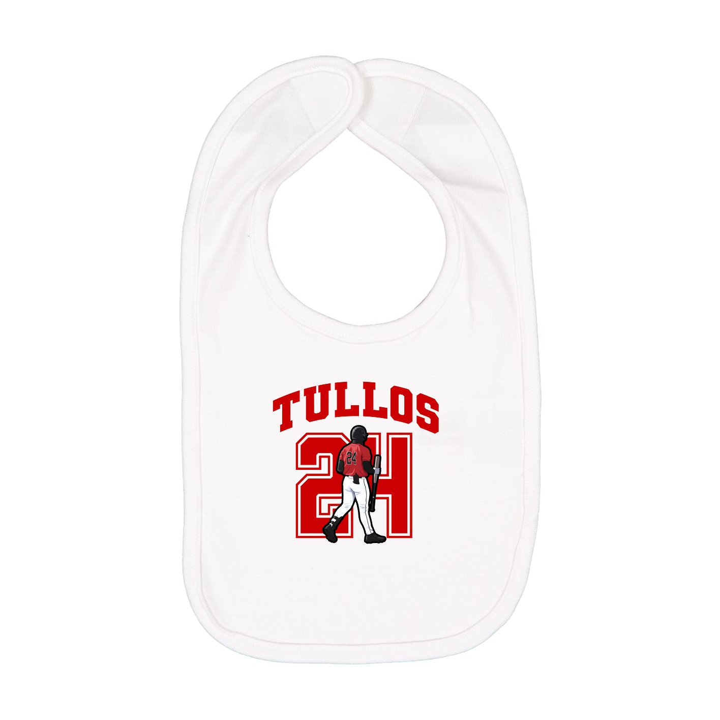 Infant Bib — Number in White