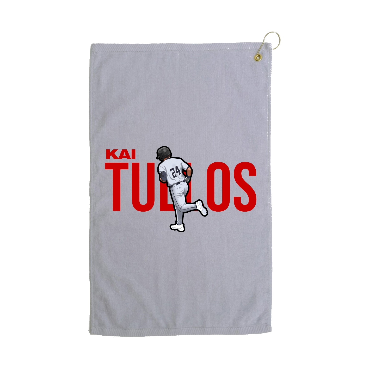 Golf Towel — Player Name in Grey